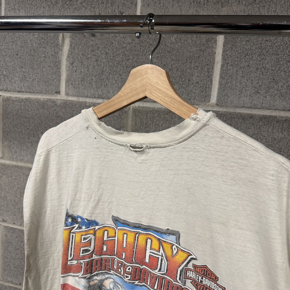 Harley Davidson Harley Davidson Thrashed Faded Distressed Shirt ERD Grunge Size US XXL / EU 58 / 5 - 11 Thumbnail