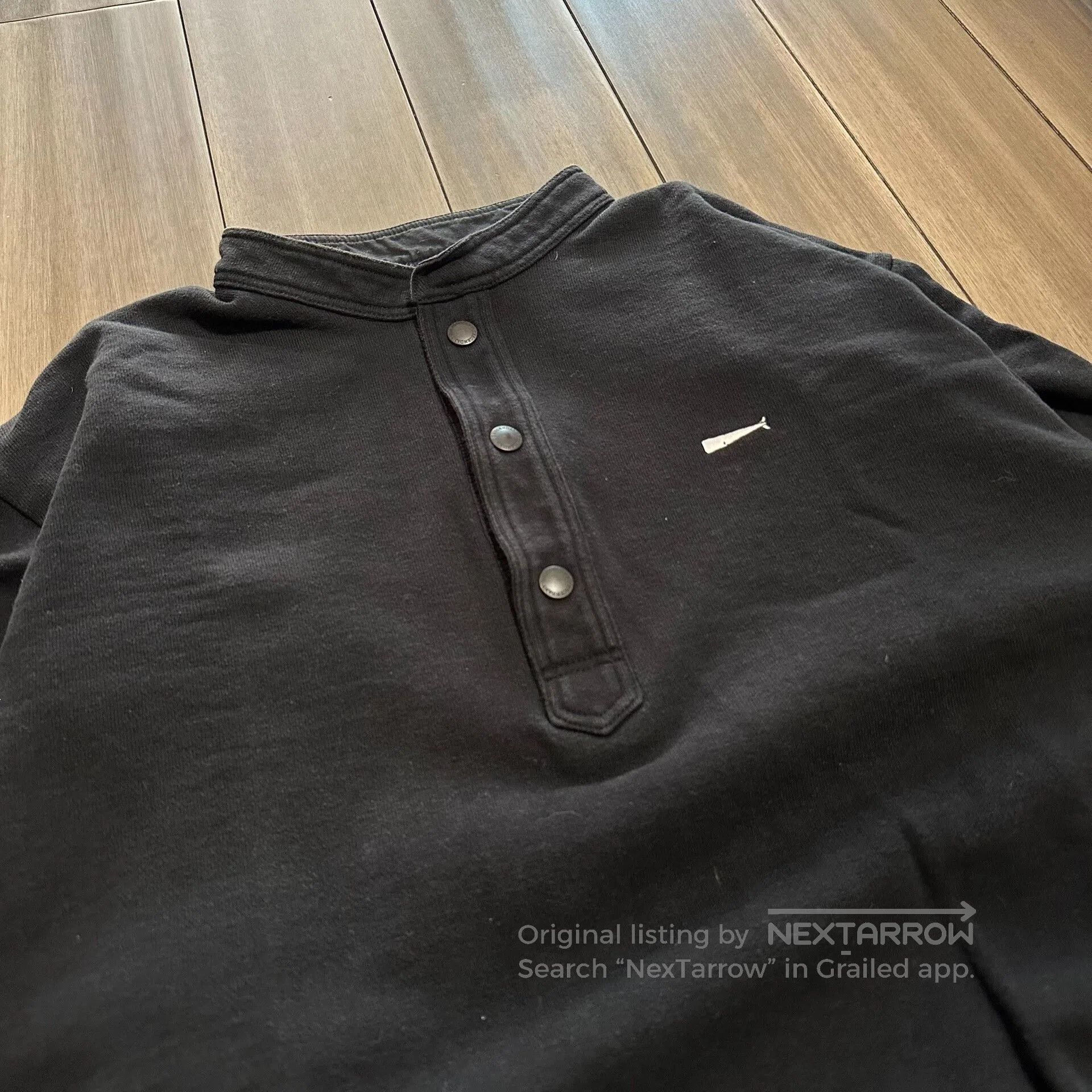 Descendant Descendant Voil Henley Sweatshirt Black. Size US M / EU 48-50 / 2 - 2 Thumbnail