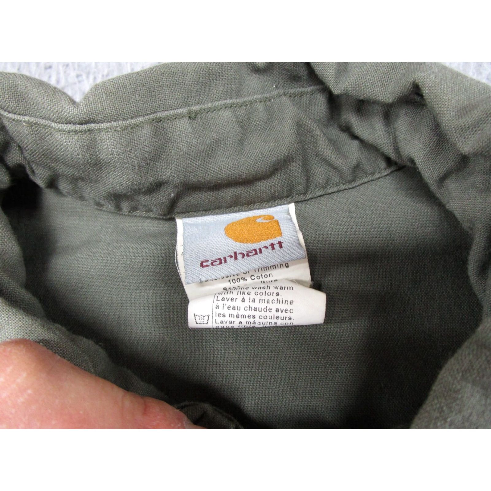 Carhartt Vintage Carhartt Shirt Mens Size L Olive Green 90s Work Utility Button-Down Long Sleeve Size US L / EU 52-54 / 3 - 2 Thumbnail