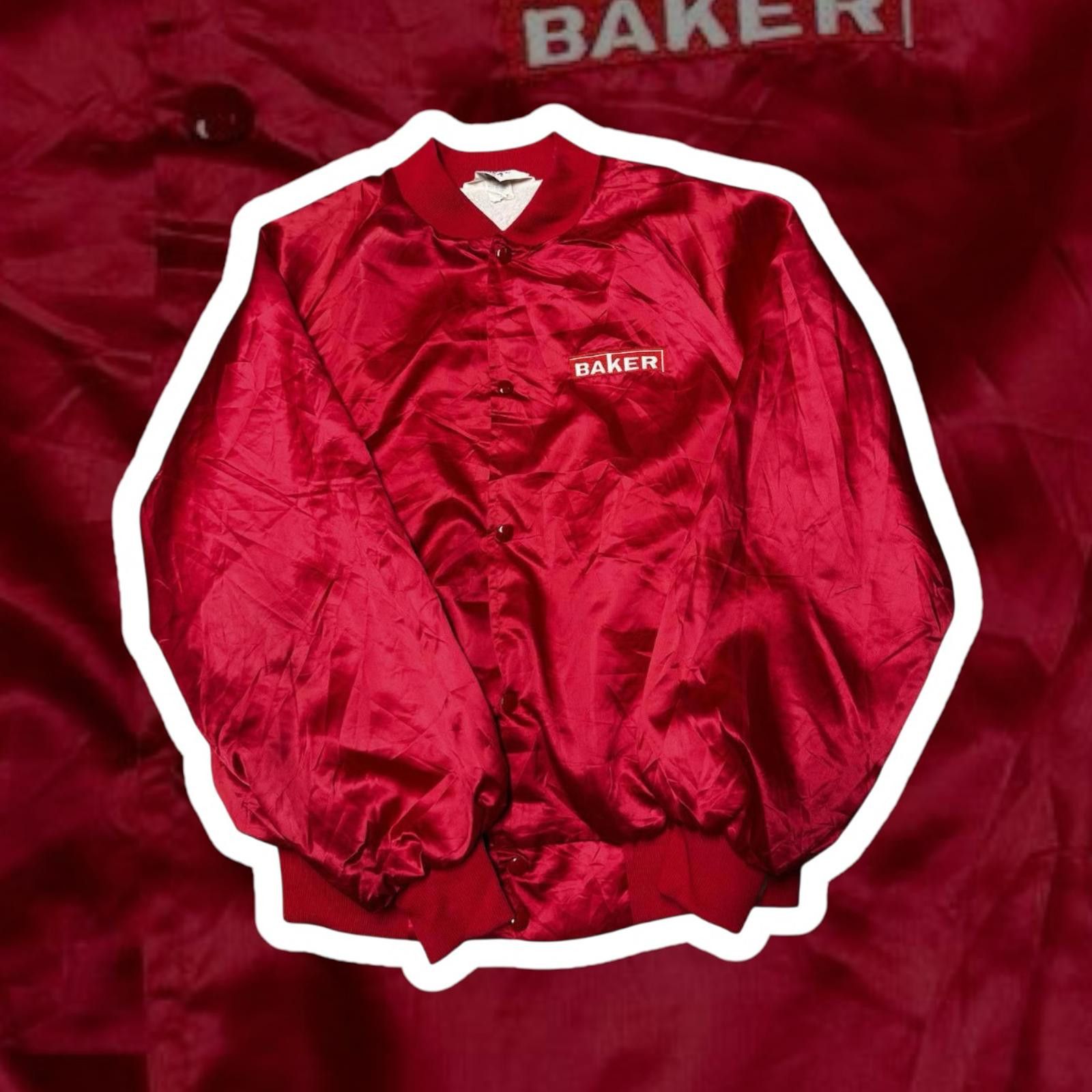 Eddie Bauer Men's Red Satin Baker Bomber Jacket Size US XL / EU 56 / 4 - 1 Thumbnail