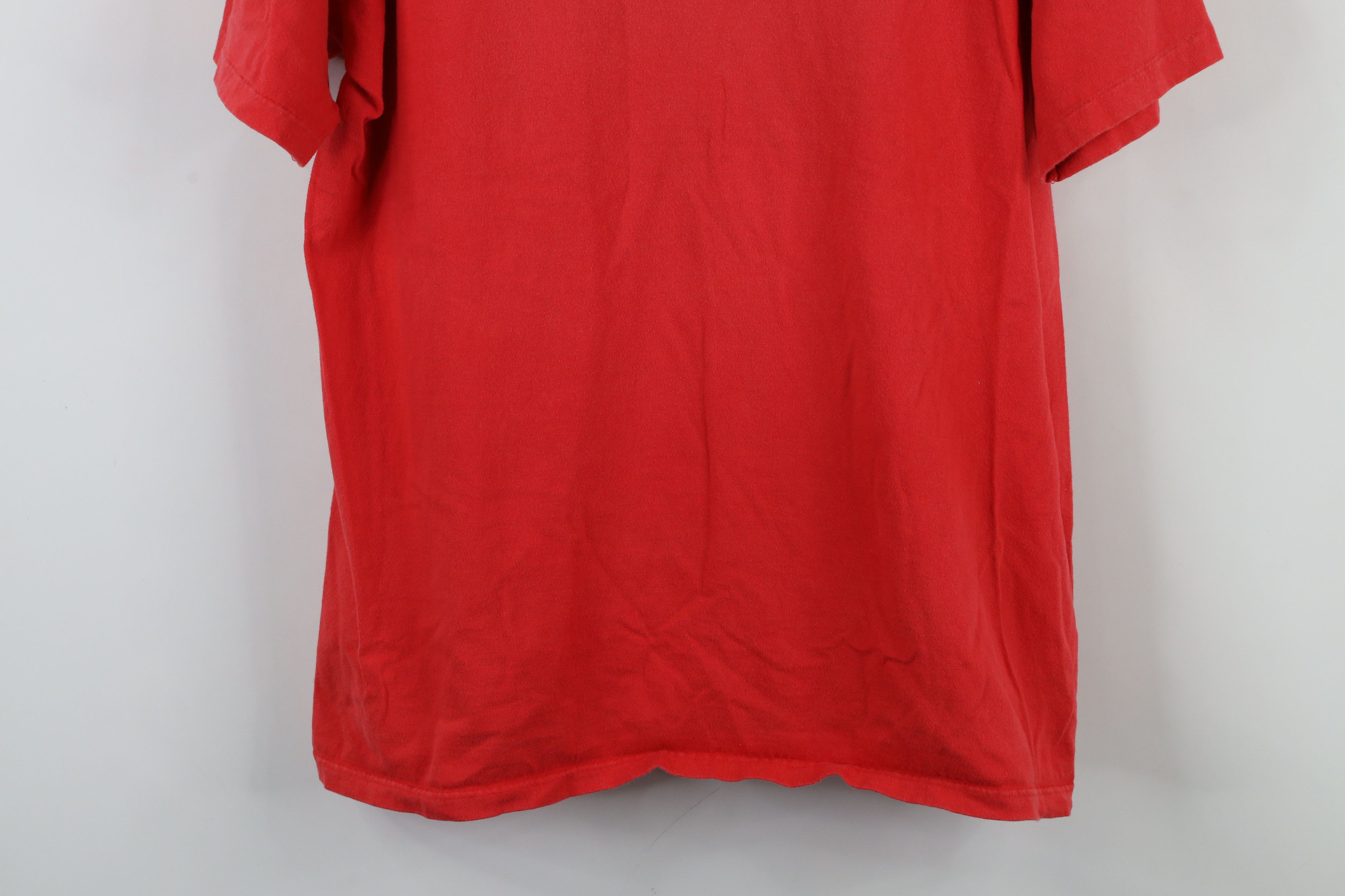 Vintage Vintage 90s Streetwear Blank Short Sleeve T-Shirt USA Red Size US M / EU 48-50 / 2 - 3 Thumbnail