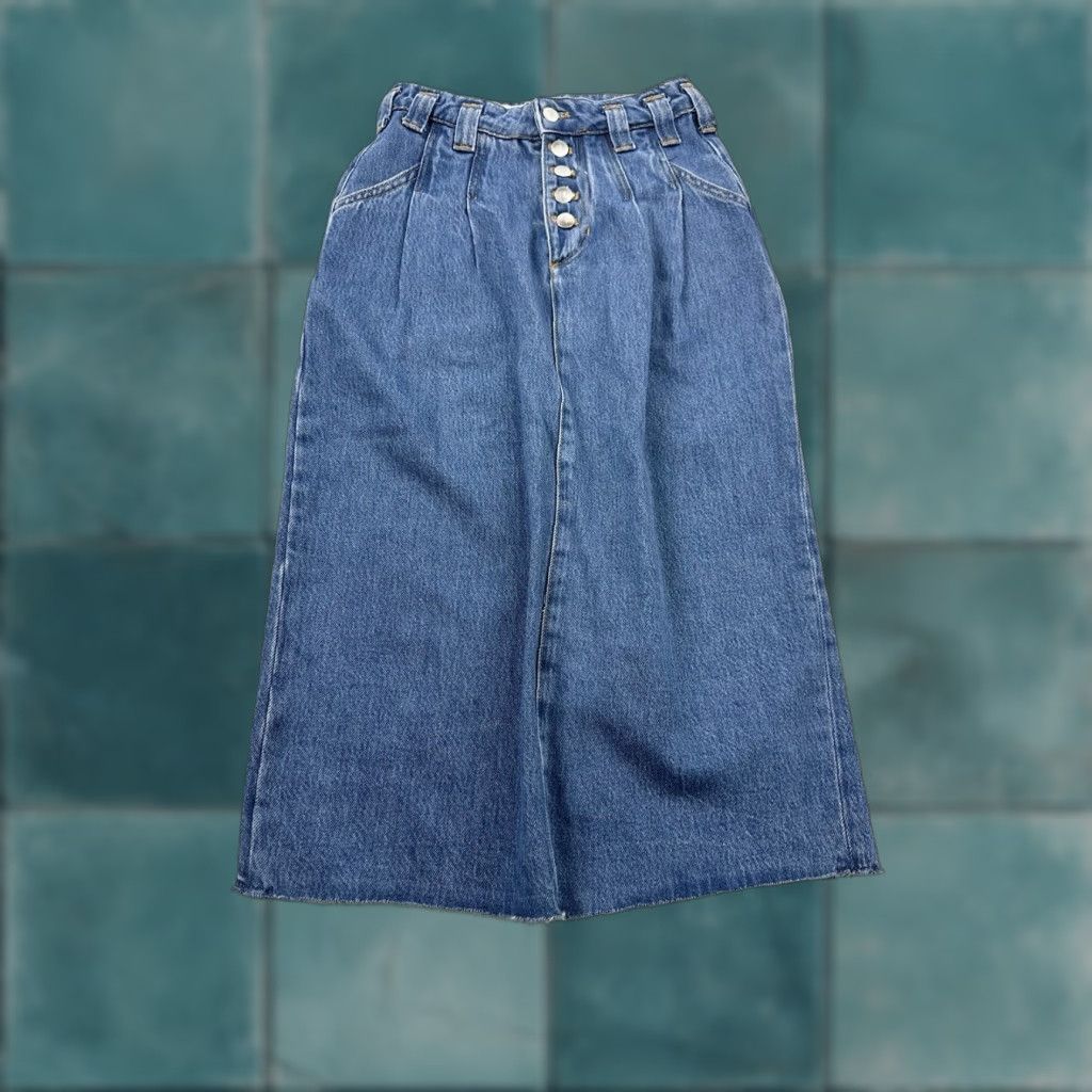 Vintage Pilcro Skirt 0 Women Blue Denim Button Fly Pencil NWT Regular Women Size 25" / US 0 / IT 36 - 1 Thumbnail