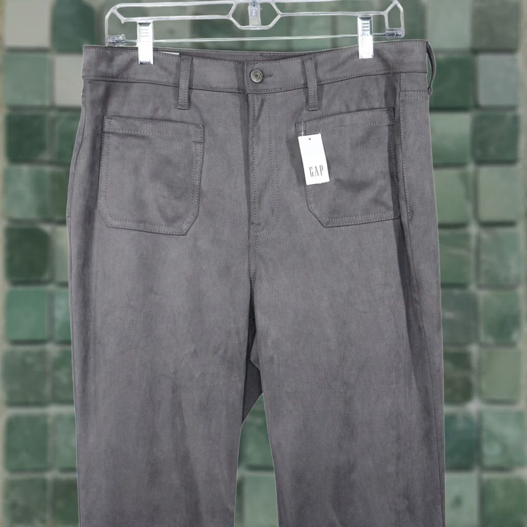 Gap Gap Jeans Womens Size 12 Gray Vegan Suede 70s Flare High Rise 31.5" Inseam NWT Size 34" / US 12 / IT 48 - 1 Thumbnail