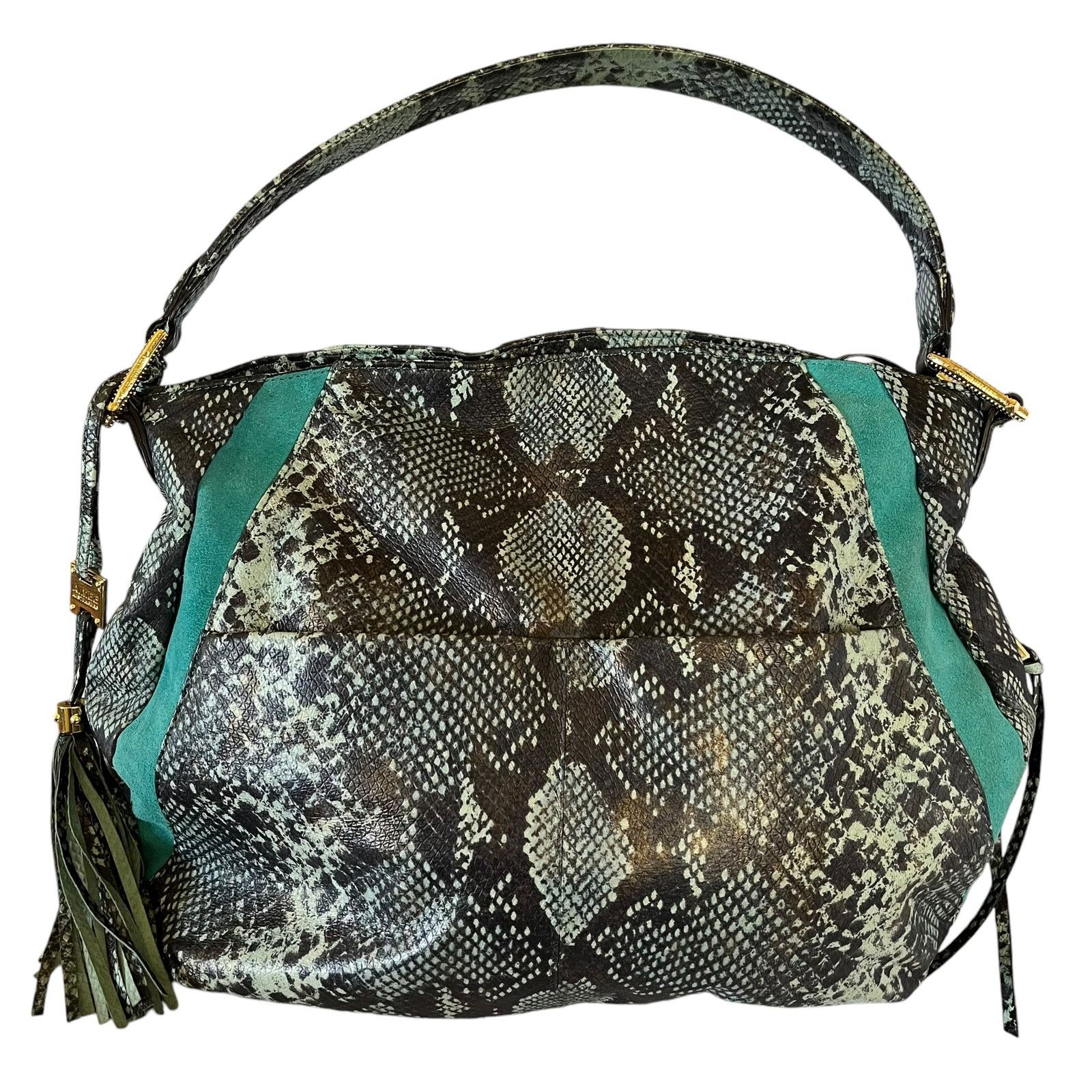 Other Aimee Kestenberg Tuscany Cobra Print Leather Suede Hobo Size ONE SIZE - 3 Thumbnail