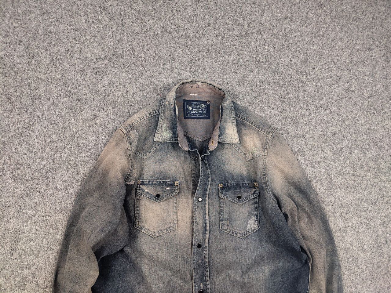 Diesel Diesel Industry Sonora Faded Denim Shirt Long sleeve Y2K Size US S / EU 44-46 / 1 - 4 Thumbnail