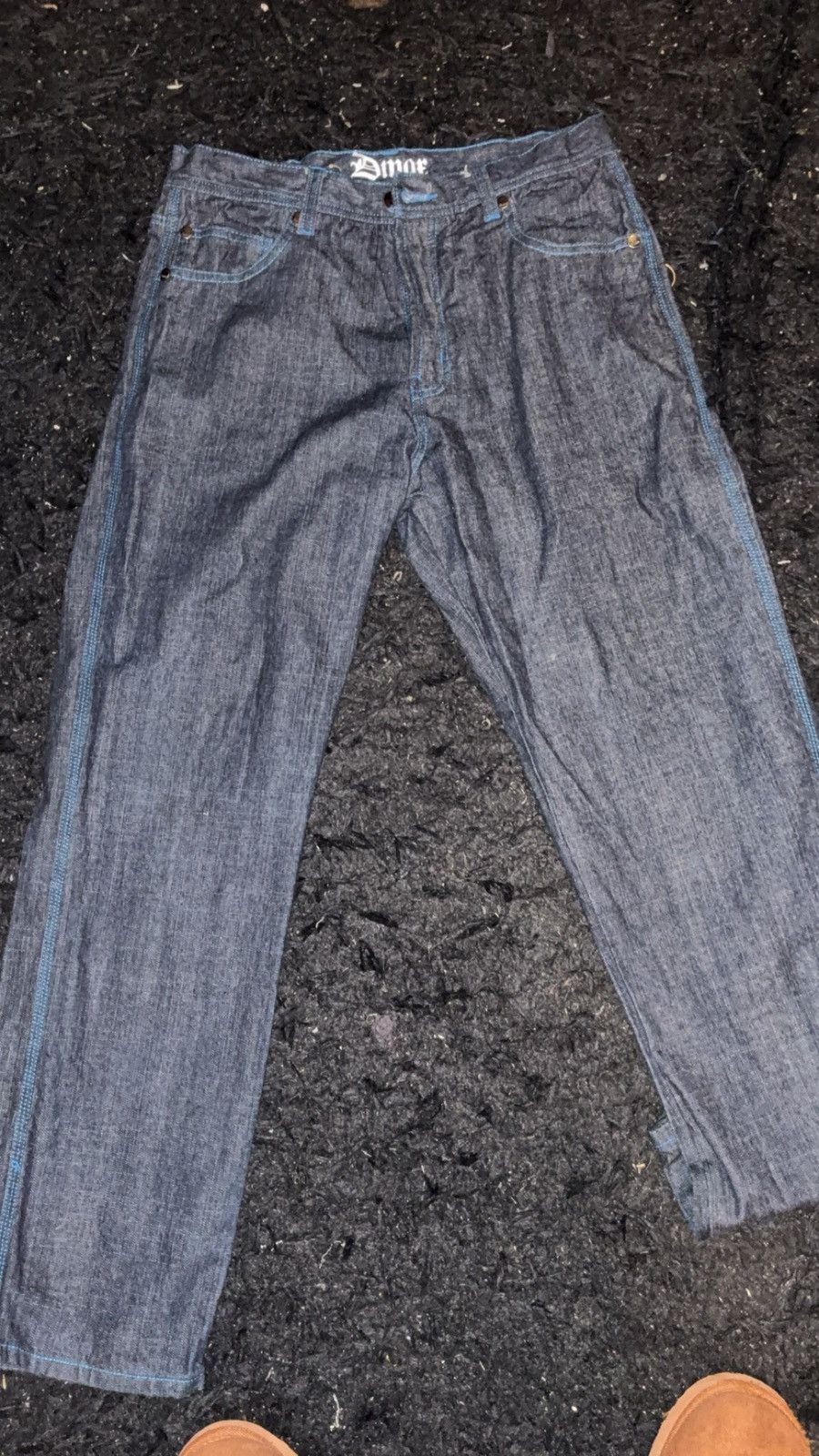 Vintage Dmar waxed Denim jeans Size US 34 / EU 50 - 1 Thumbnail