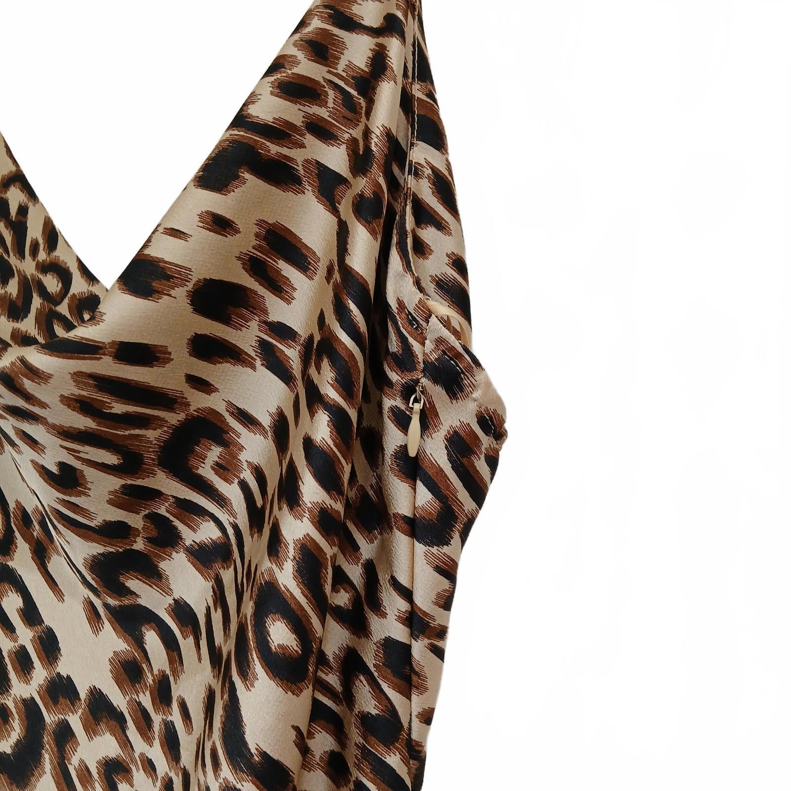 Designer Cotton Candy LA Spaghetti Strap Animal Print Dress Large Size L / US 10 / IT 46 - 9 Thumbnail