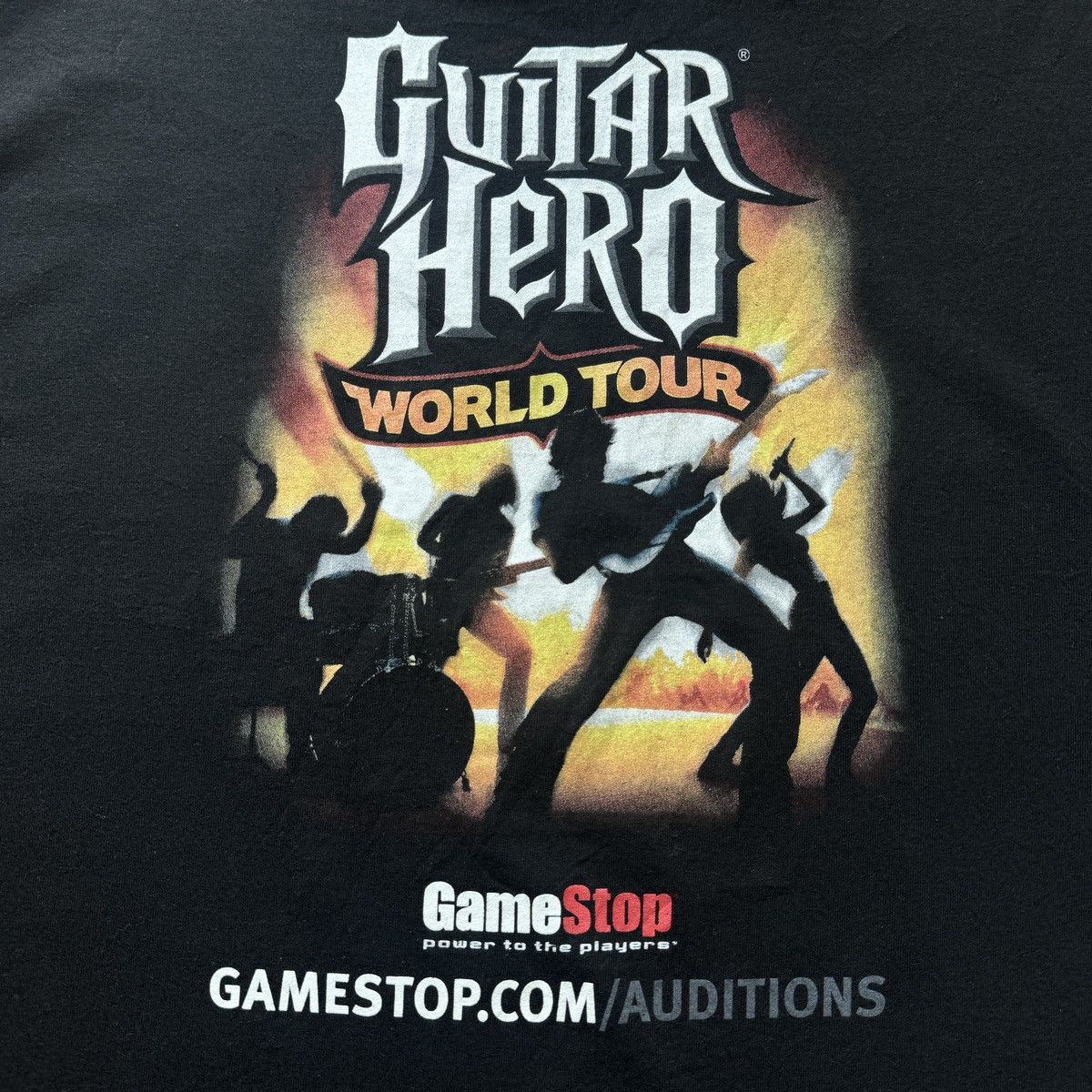 Microsoft Vintage Guitar Hero World Tour video game stop tee rock band Size US XL / EU 56 / 4 - 2 Thumbnail