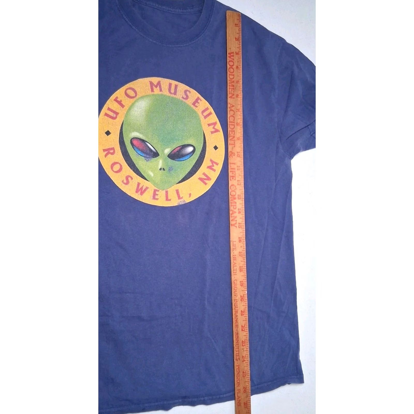Vintage UFO Museum Shirt L Blue Green Alien Aliens UAP UFOs UAP UAPs Alien Museum Graphic Crew Neck Long Sleeve Cotton Blend Knit Mens Size US L / EU 52-54 / 3 - 6 Thumbnail