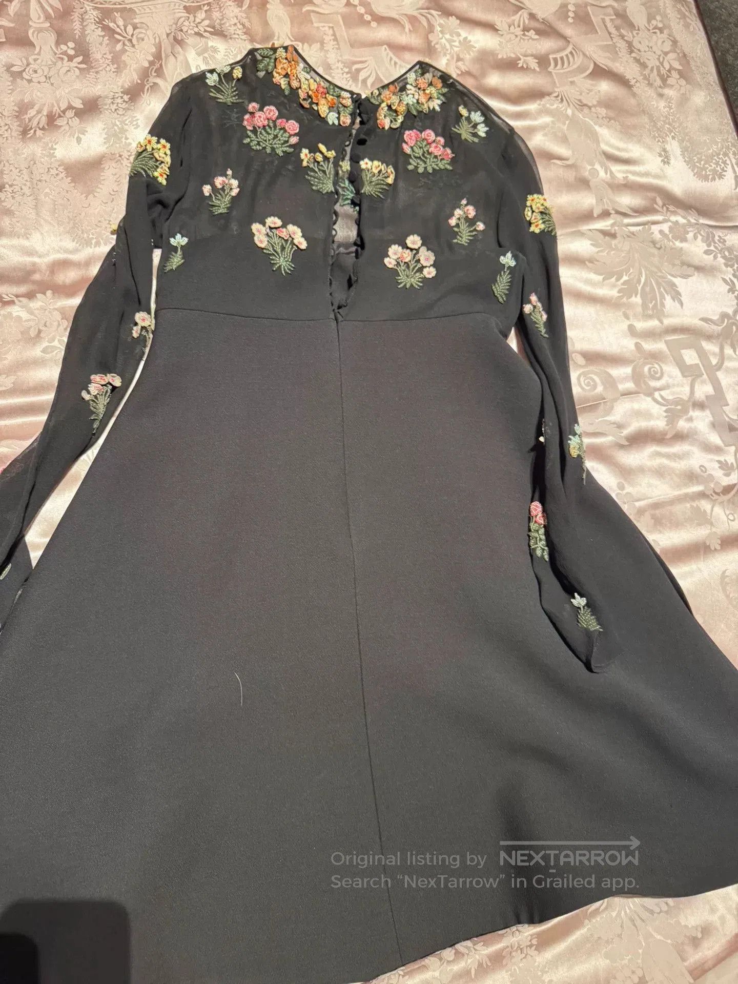 Valentino Valentino Runway Floral Embroidered Dress. Size US 38 / EU 54 - 4 Thumbnail