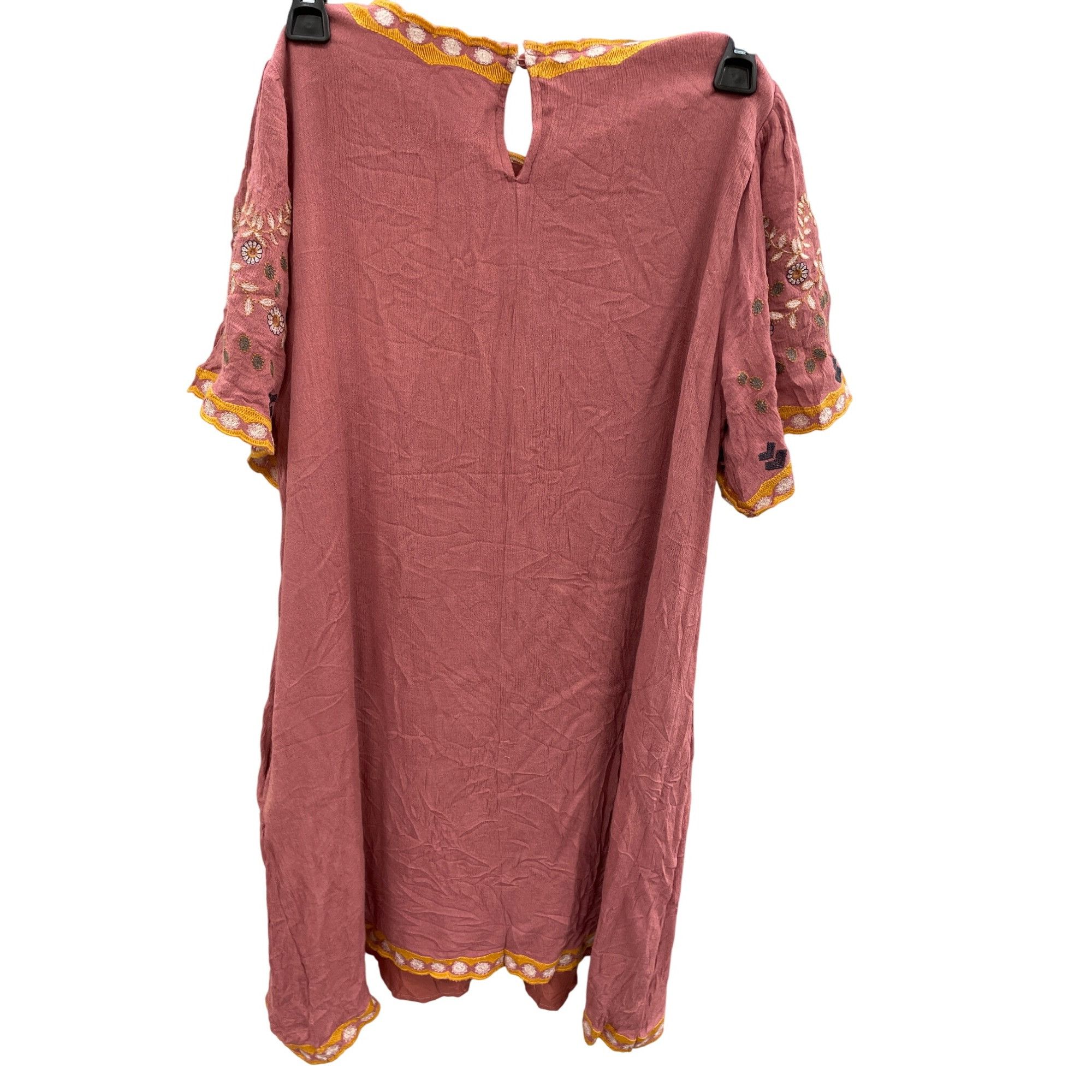 Other Mello Day womans coral Embroidered Rayon Bohemian Dress Size Size M / US 6-8 / IT 42-44 - 9 Thumbnail