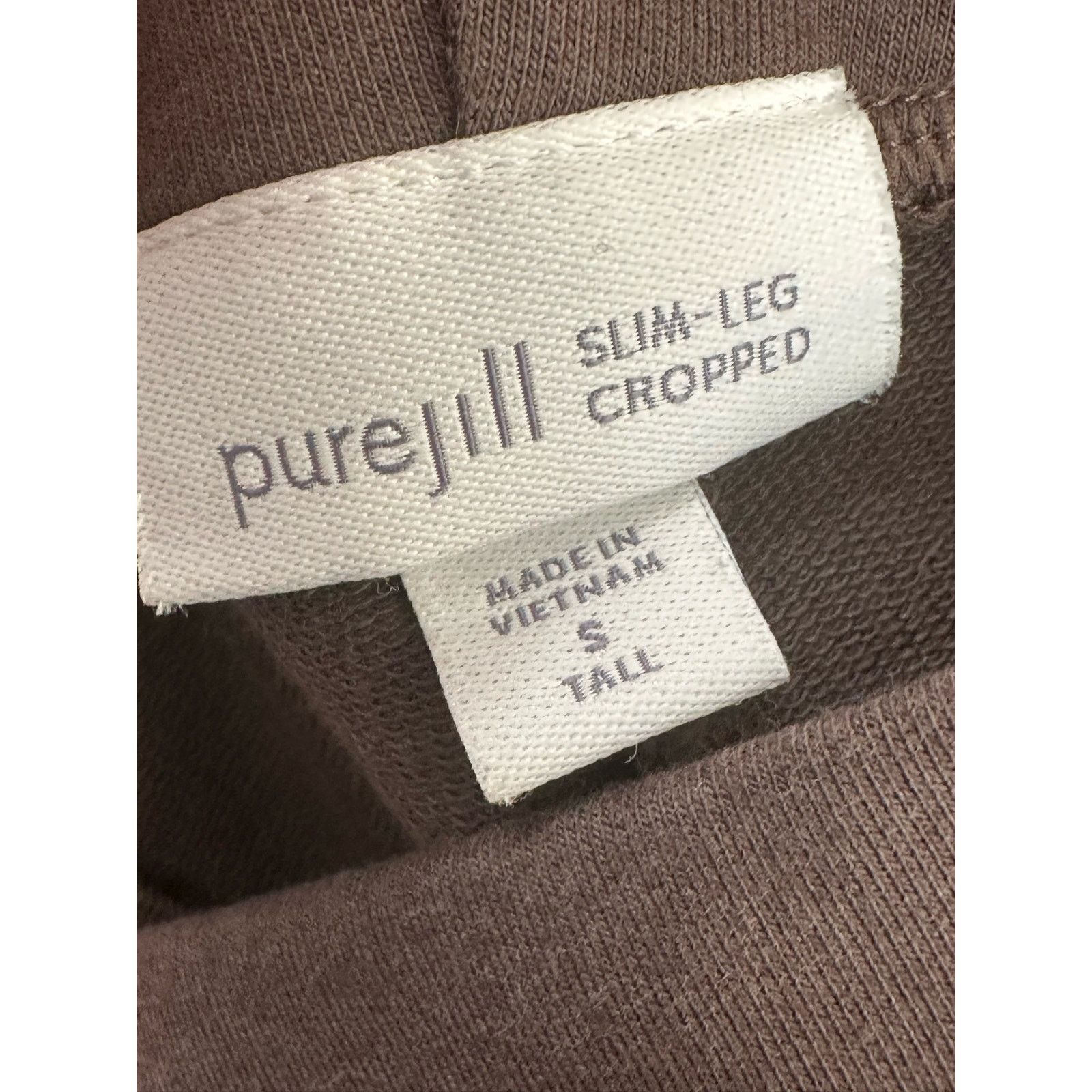 J. Jill Pure Jill slim legs cropped pull on pants size Small Tall Size 31" - 3 Thumbnail