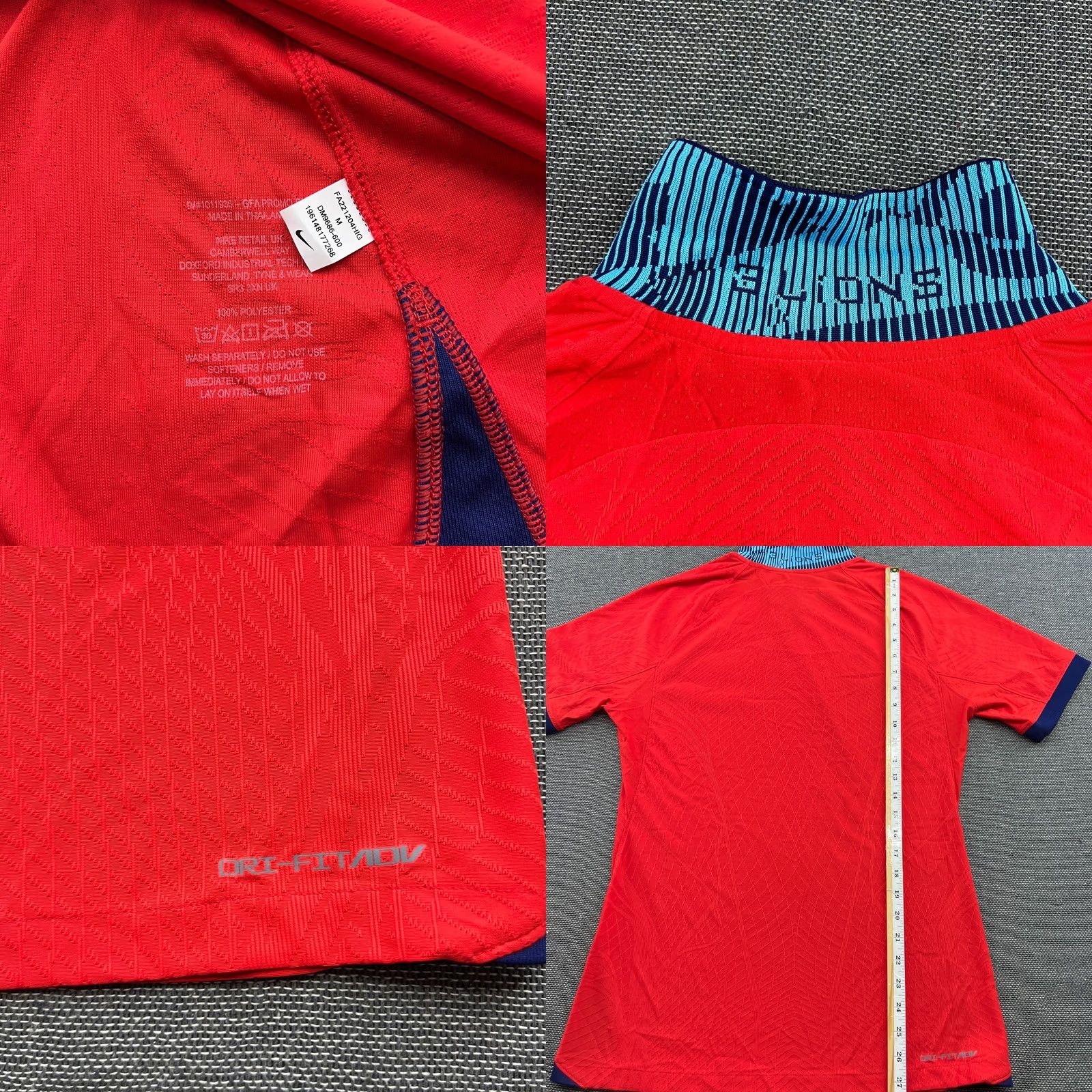 Nike Nike England 2022 2023 Away Player Issue Jersey Football Mens Medium Shirt Orange GFA Moisture Wicking Quick Dry Nike Shirt Mens Size US M / EU 48-50 / 2 - 8 Thumbnail
