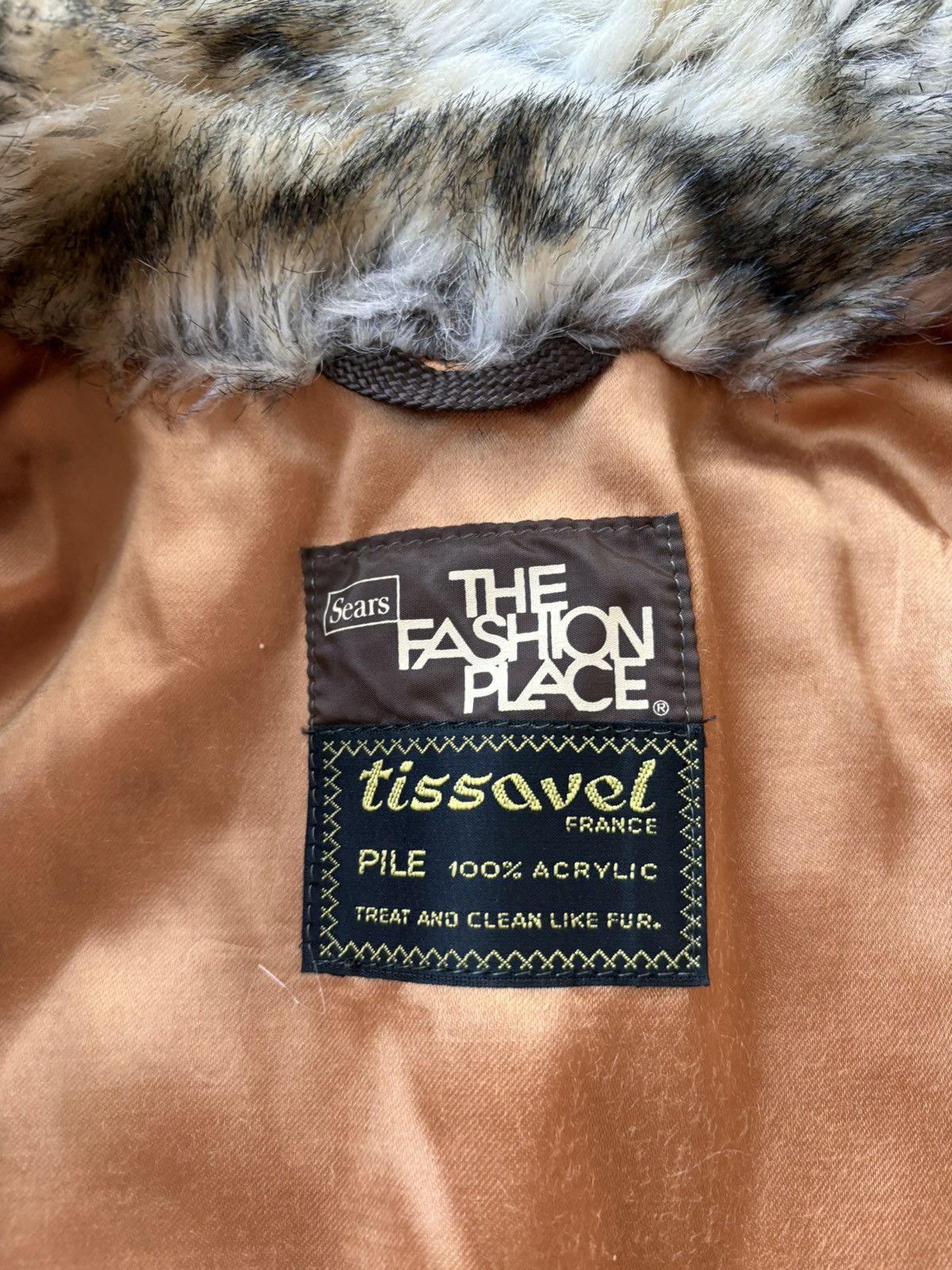 Sears × Vintage Vintage Faux Fur Coat Tissavel France 70s 60s Fox Lynx Vegan Size L / US 10 / IT 46 - 7 Thumbnail