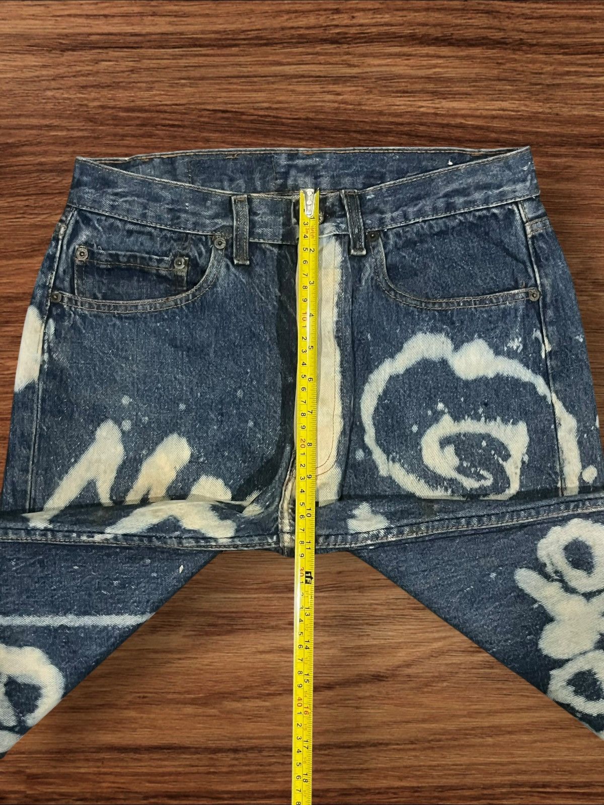 Levi's × Vintage Vintage 80s Levi’s 501 Grafitti Artistry Custom Made Jeans Size US 31 - 17 Thumbnail