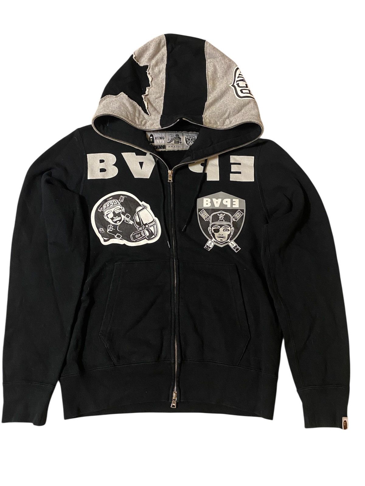 RARE Bape Oakland Raiders Full Zip Hoodie