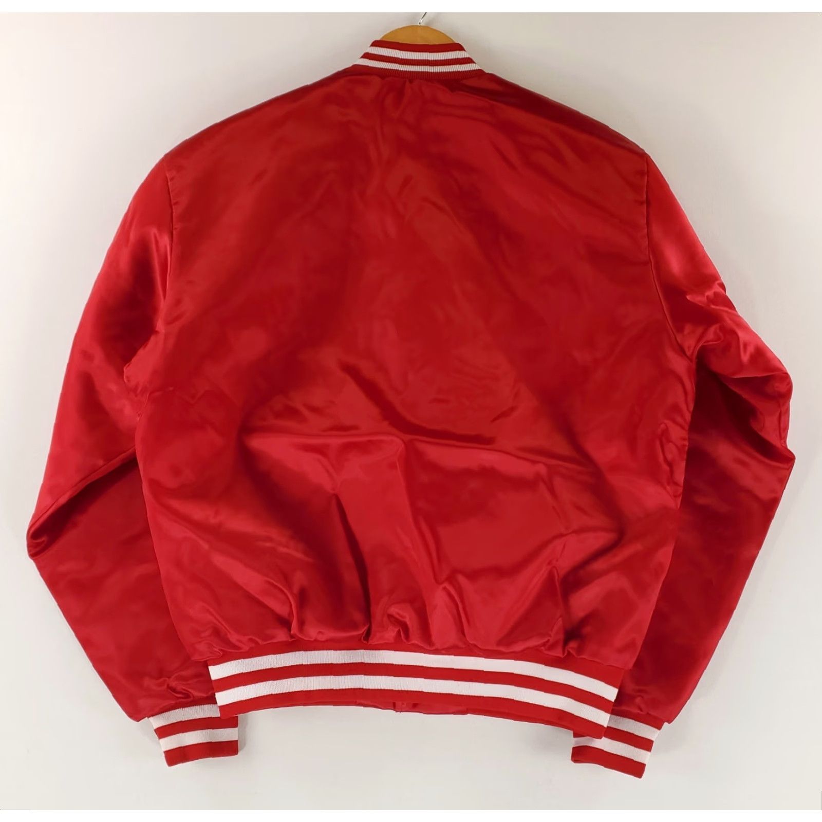Vintage VINTAGE Swingster Jacket Satin Bomber 80s 90s Red M Mens University Nebraska Red Bomber Jacket Size US M / EU 48-50 / 2 - 6 Thumbnail