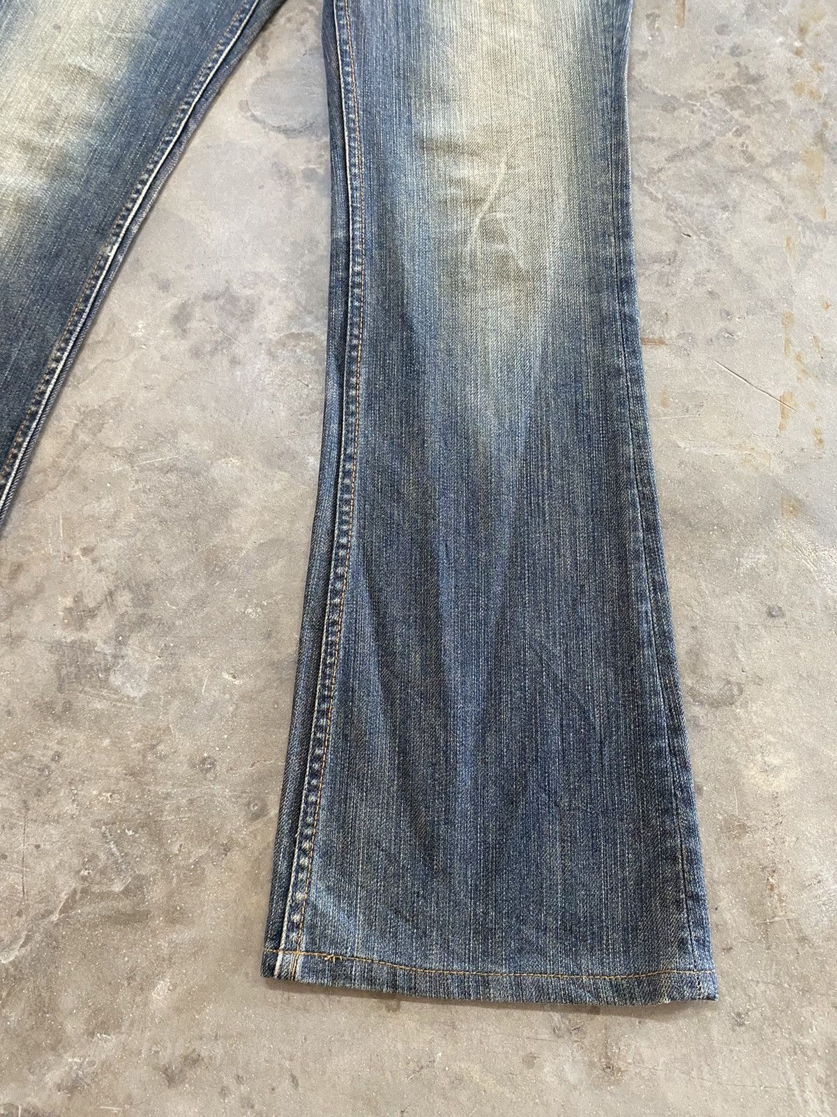 Hysteric Glamour × If Six Was Nine × Japanese Brand Flare Jeans Sweet Camel Mud Rusty Denim Size US 29 - 14 Thumbnail