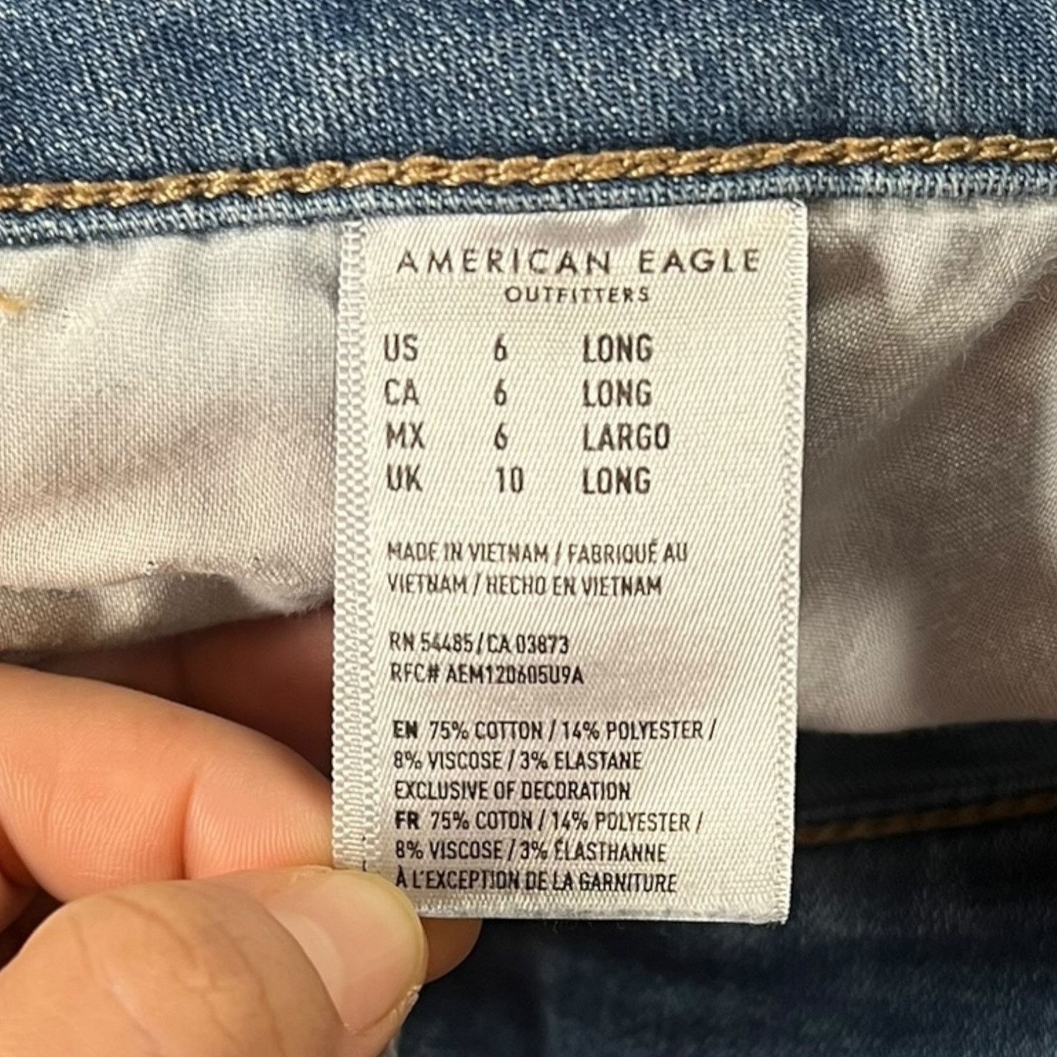 American Eagle Outfitters American Eagle Jegging Women's 6 Long Next Level Stretch Size 28" / US 6 / IT 42 - 7 Thumbnail