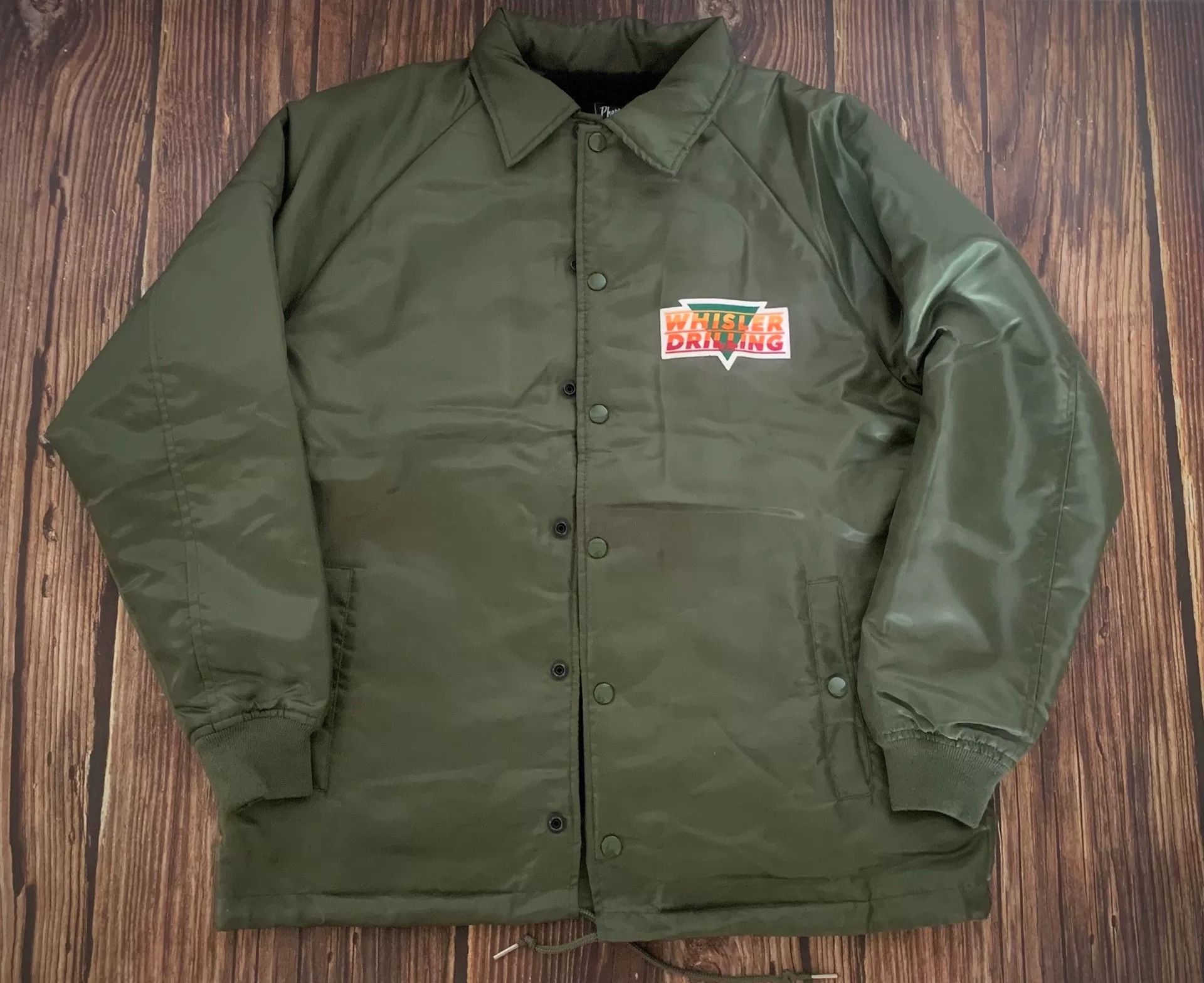 Pherrow's olive green coach jacket with logo Size US M / EU 48-50 / 2 - 1 Thumbnail