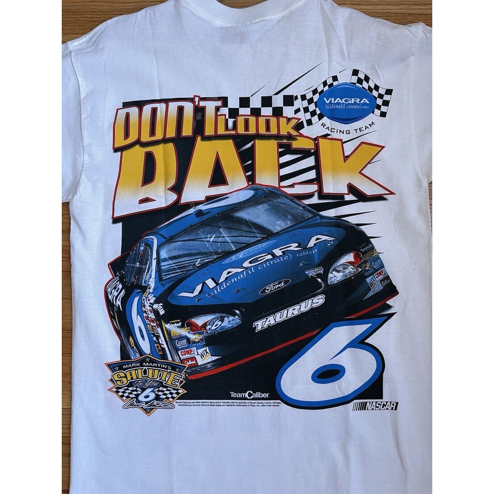 NASCAR NEW VINTAGE MARK MARTIN #6 VIAGRA FORD TAURUS RACING TEE M Size US M / EU 48-50 / 2 - 3 Thumbnail