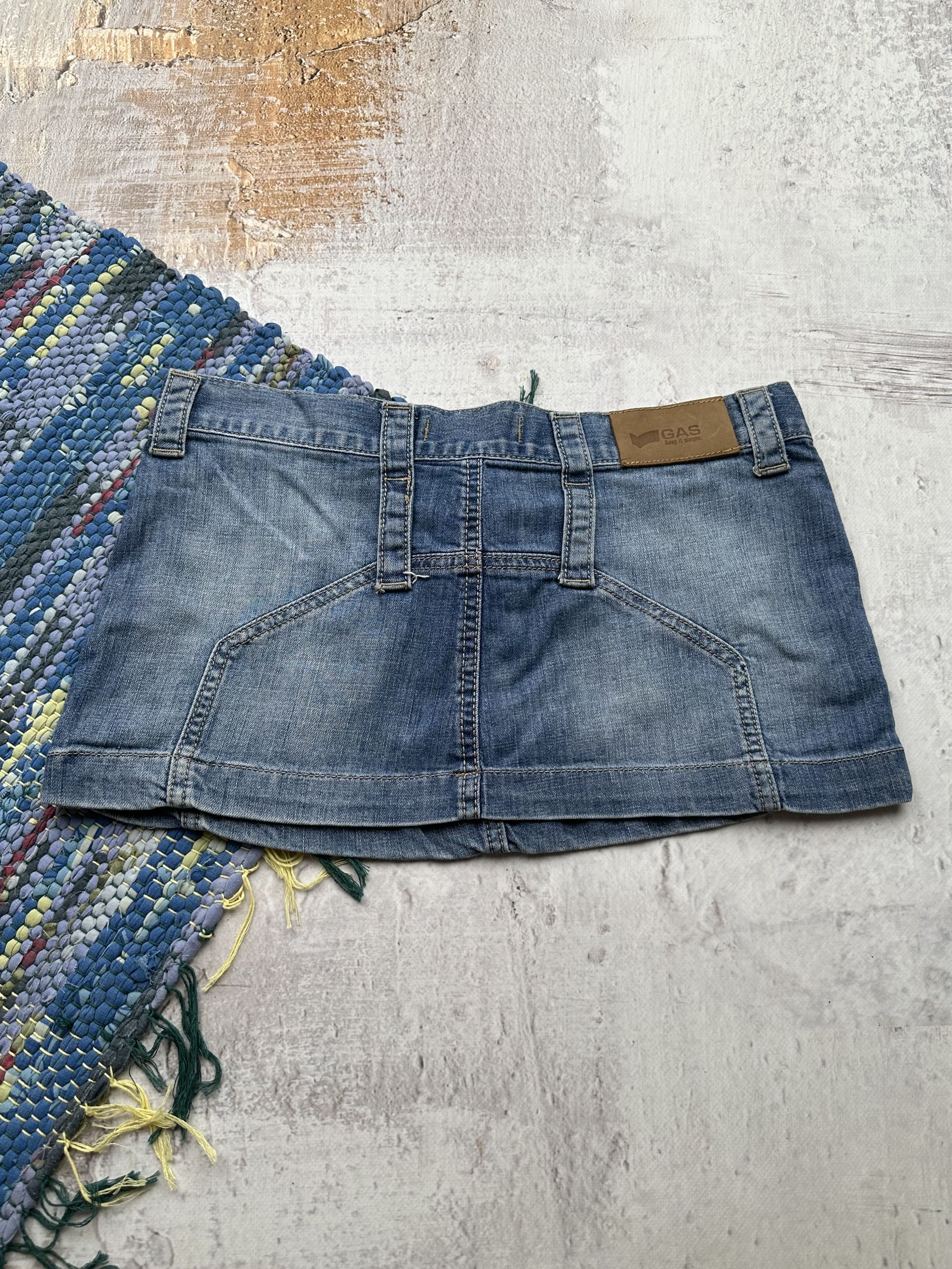 Japanese Brand Vintage Mini Skirt A254(253)D15 Size 29" - 2 Thumbnail