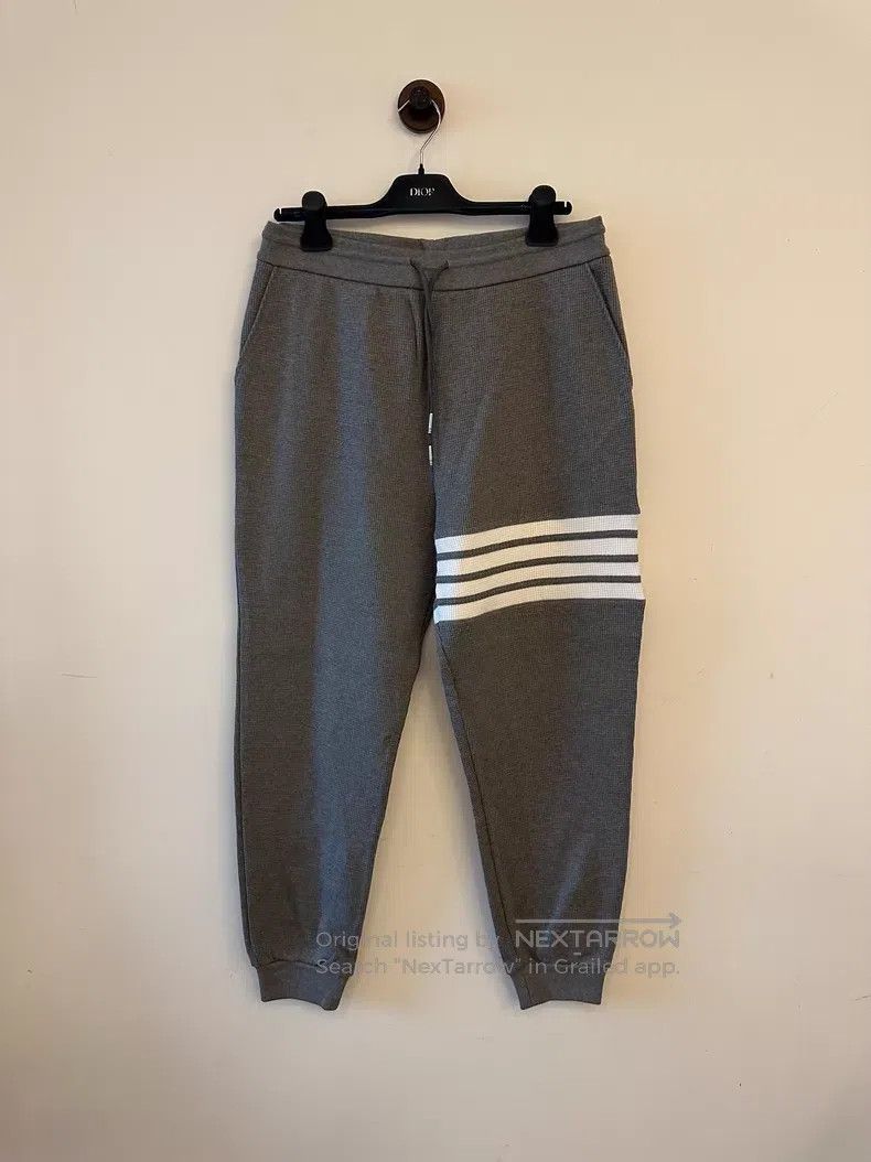 Thom Browne Thom Browne size 5 Grey Waffle Sweatpants Size US 30 / EU 46 - 1 Thumbnail
