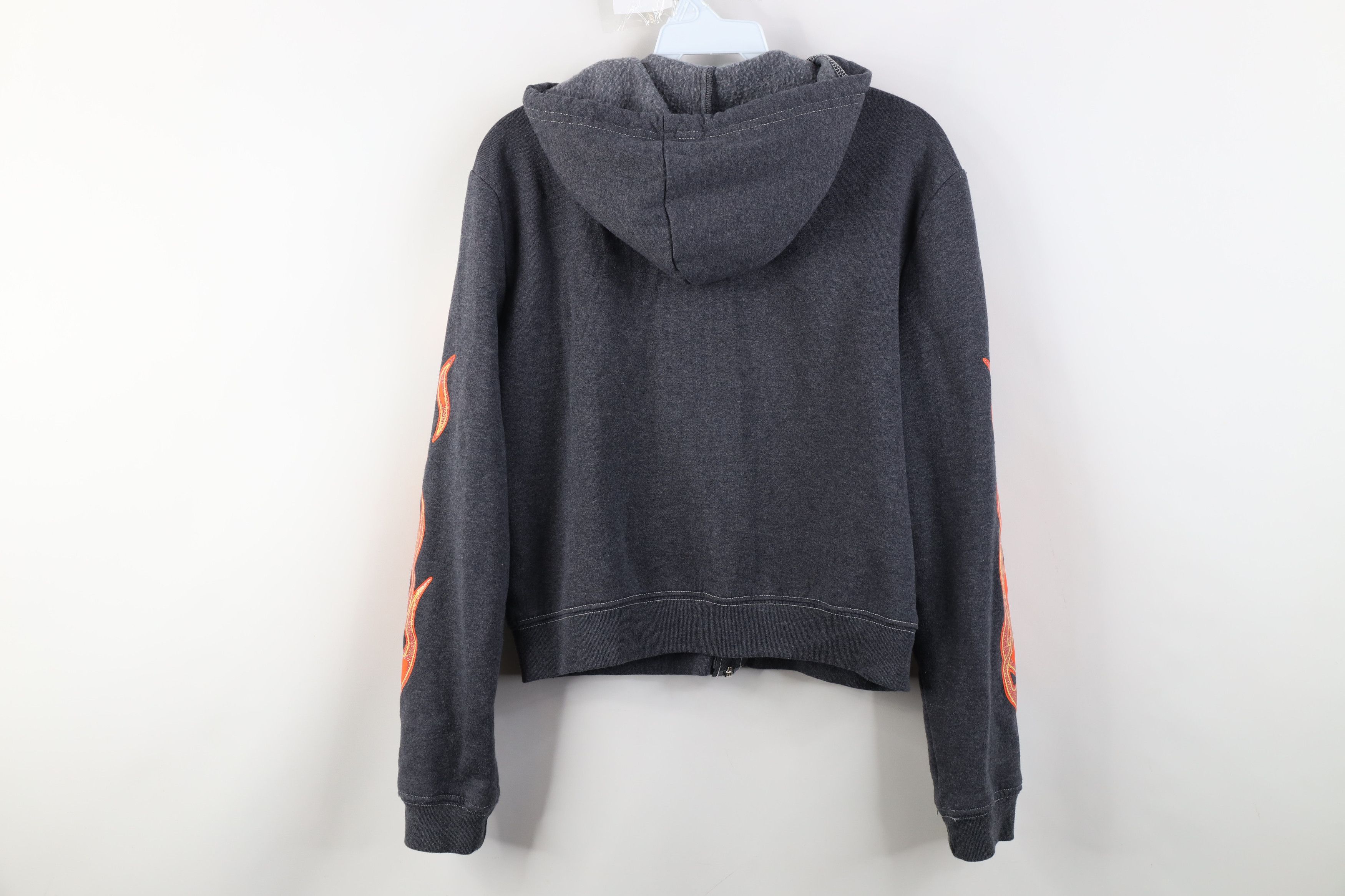 Vintage Vintage 90s Y2K Babydoll Turtle Fire Flames Full Zip Hoodie Size M / US 6-8 / IT 42-44 - 13 Thumbnail