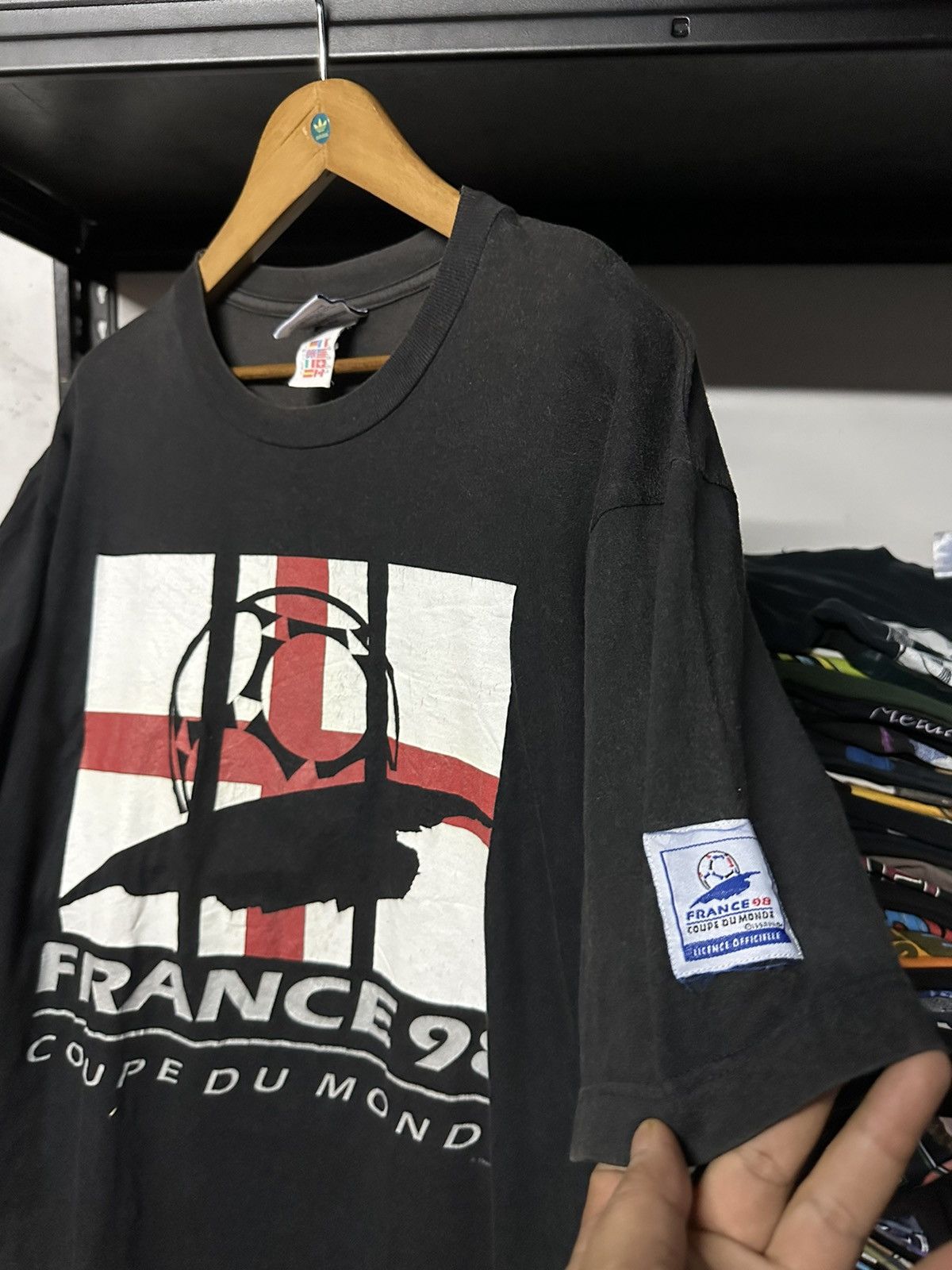 Adidas × Vintage Vintage 90s Adidas World Cup France Coupe Du Moude Sun Faded Size US L / EU 52-54 / 3 - 4 Thumbnail