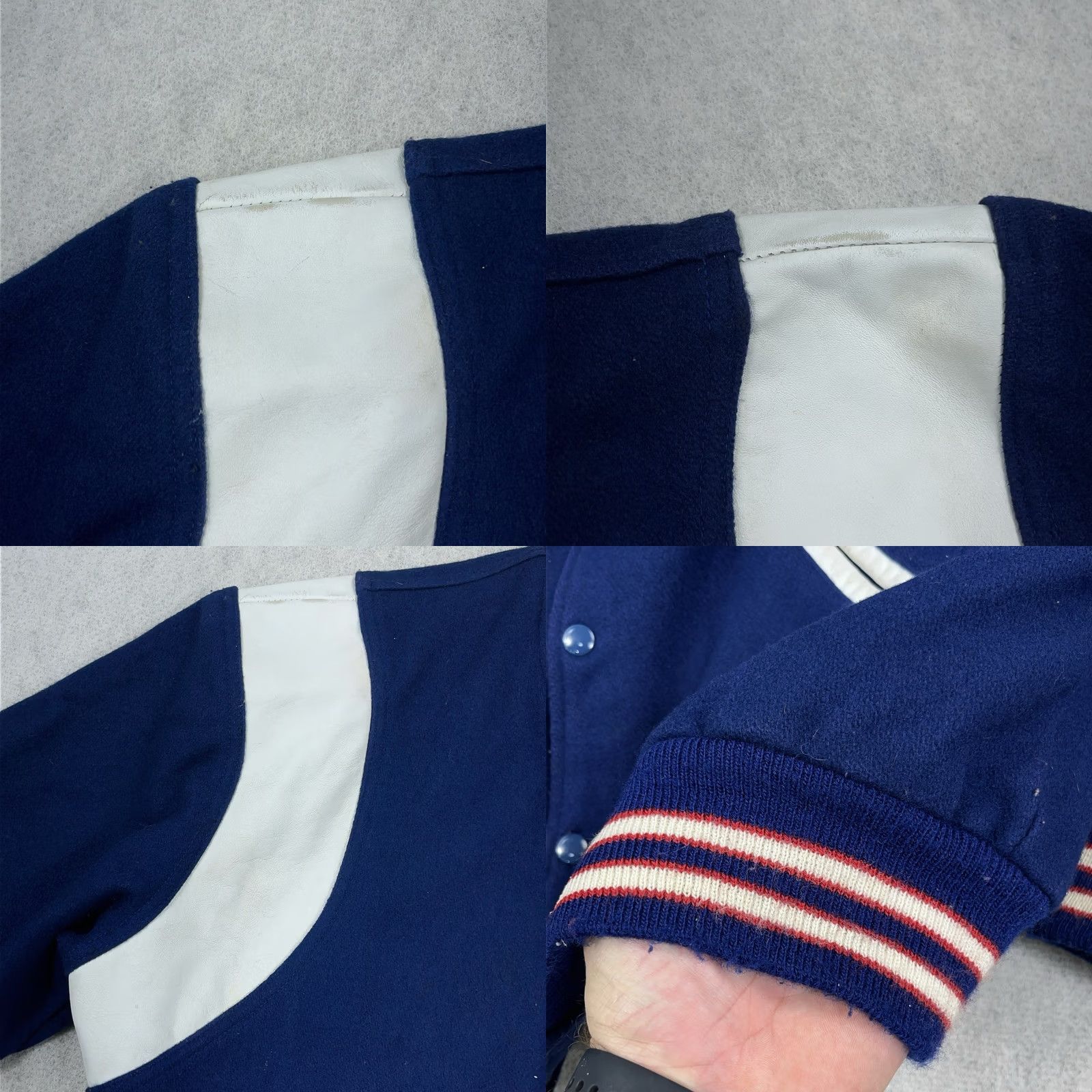 Vintage VINTAGE Pepsi Bomber Jacket Mens L Blue Wool Snap Horizon 90s Embroidered Fashion Casual Mens Size US L / EU 52-54 / 3 - 8 Thumbnail