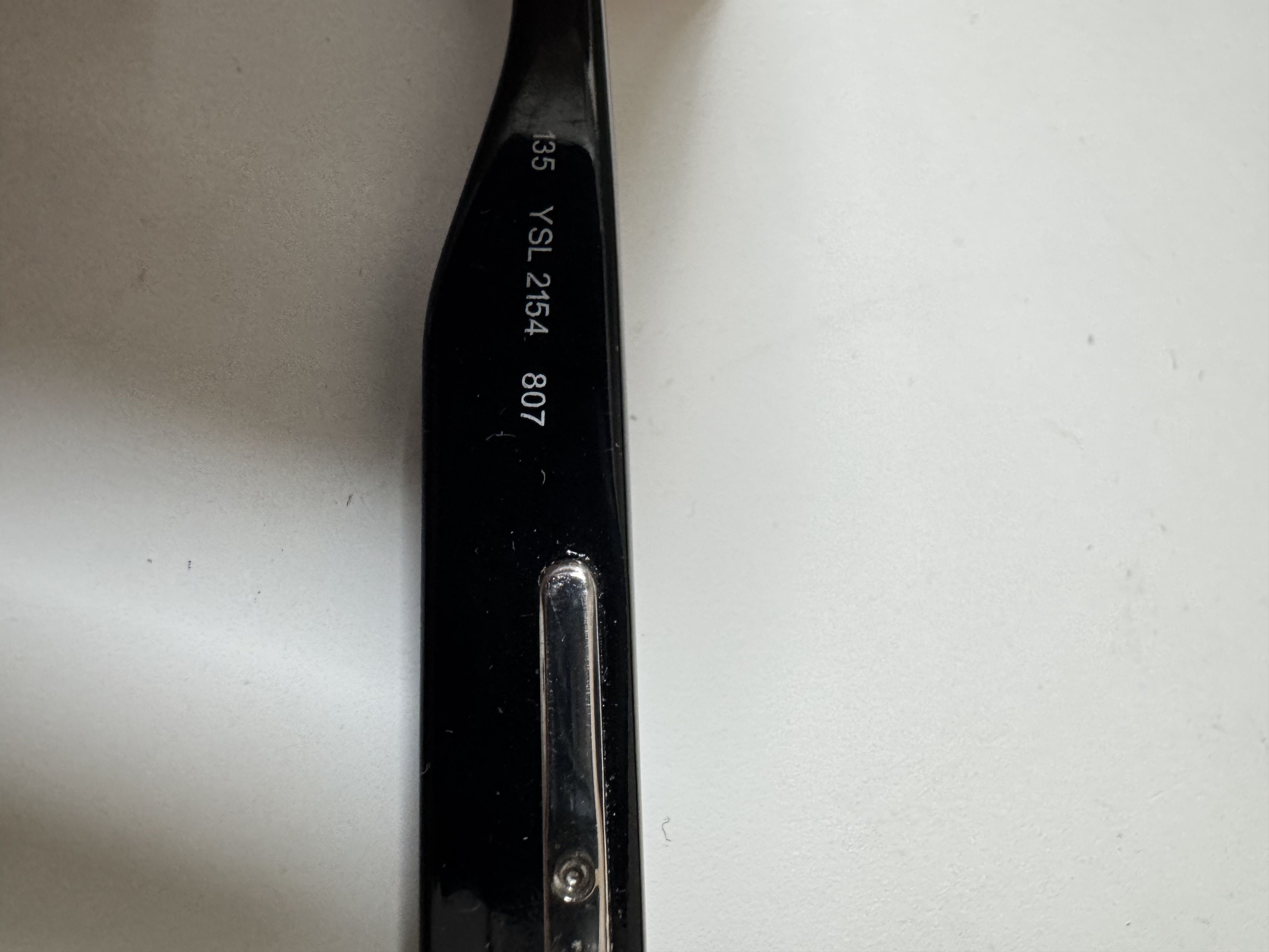 Yves Saint Laurent Yves Saint Laurent 90s Black Glasses with Metal Detail Size ONE SIZE - 5 Thumbnail