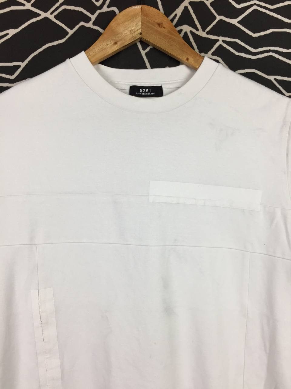5351 POUR LES HOMMES 5351 Pour Les Hommes White Minimalist Designer Tee Size US M / EU 48-50 / 2 - 3 Thumbnail