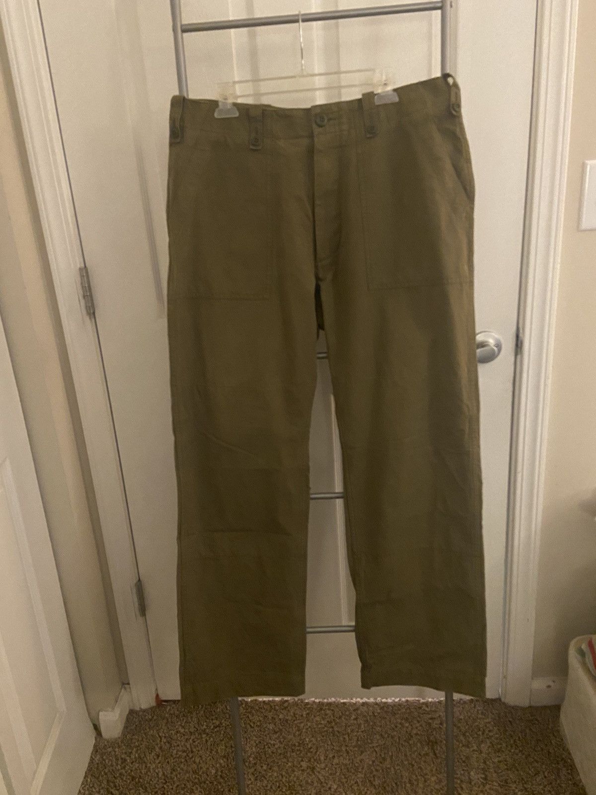 Image of Snow Peak Military Pants 36X32 in Olive, Men's