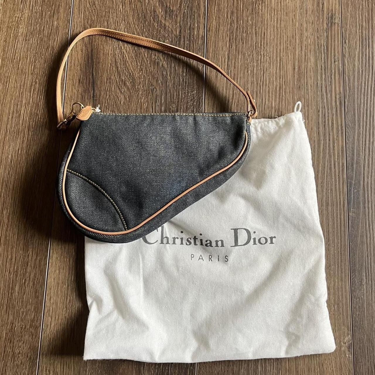 Dior Vintage Dior Mini Denim Saddle Shoulder Bag Size ONE SIZE - 1 Thumbnail