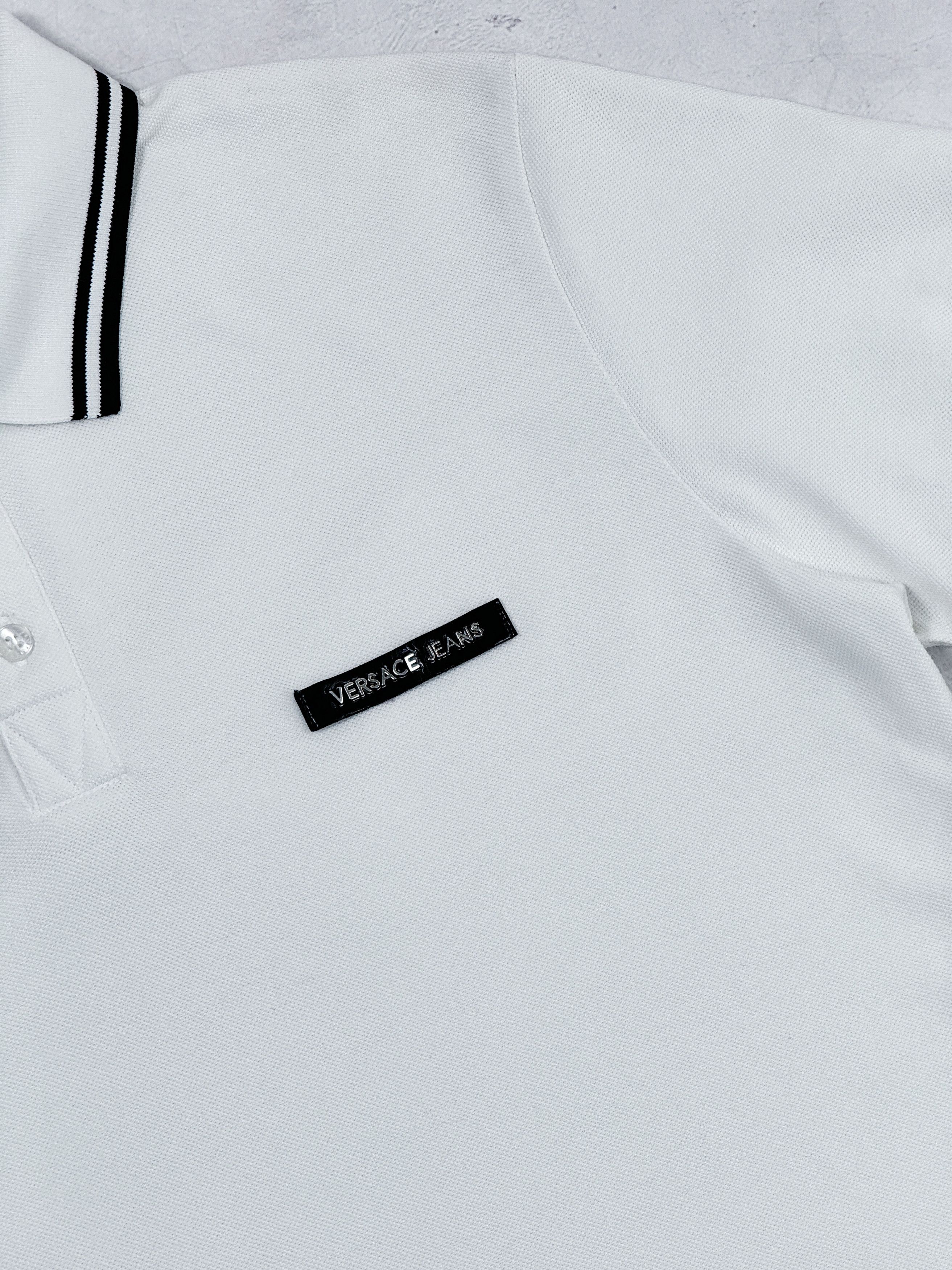 Versace Versace Jeans Polo T-Shirt White Color & Chest Leather Logo Size US S / EU 44-46 / 1 - 8 Thumbnail