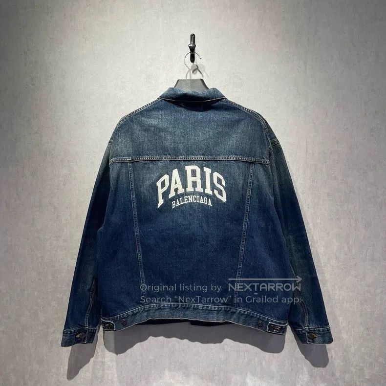 Balenciaga Balenciaga Logo Embroidered Denim Jacket Size US S / EU 44-46 / 1 - 2 Thumbnail