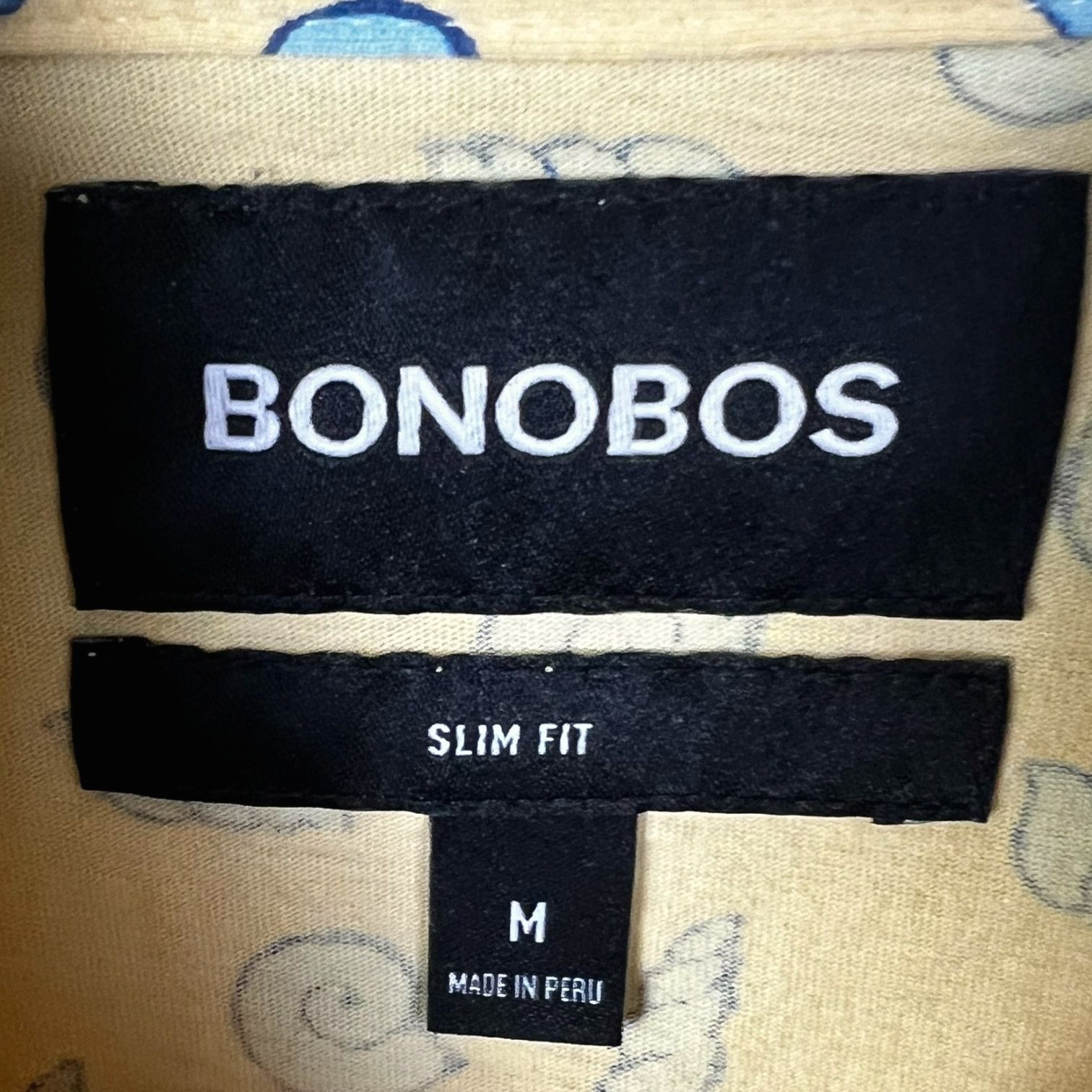 Bonobos Men's Bonobos Slim Fit Button-Up Shirt Yellow Seashells Size US M / EU 48-50 / 2 - 6 Thumbnail