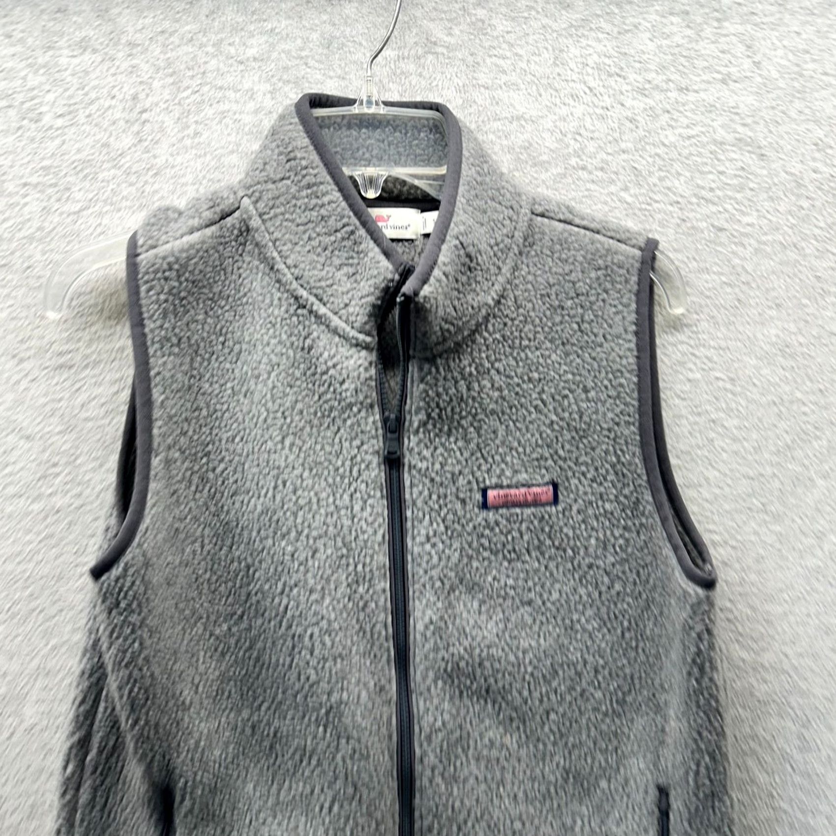 Vineyard Vines Vineyard Vines Vest Womens Small Gray Sherpa Zip Up Sweatshirt Sweatshirt Vest Ladies Size S / US 4 / IT 40 - 2 Thumbnail