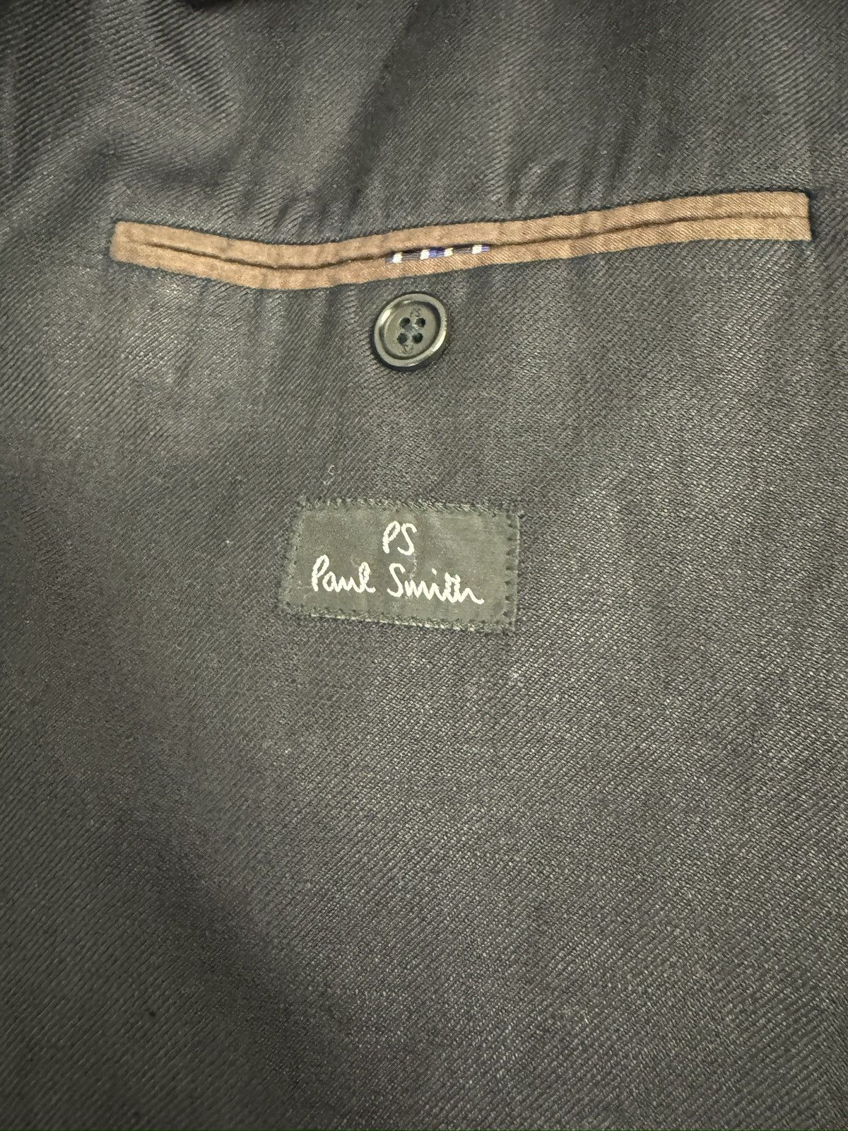 Paul Smith PS Paul Smith Wool Linen Blend Patch Pocket Jacket Size 40R - 6 Thumbnail