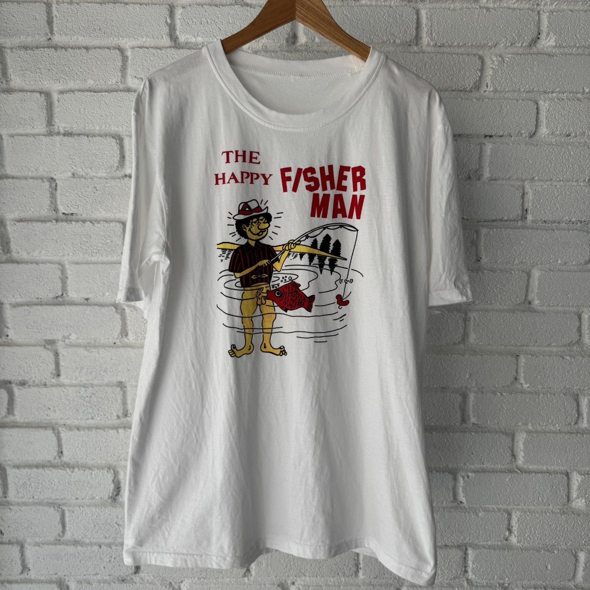 Vintage The Happy Fisherman Tee Size US L / EU 52-54 / 3 - 2 Thumbnail