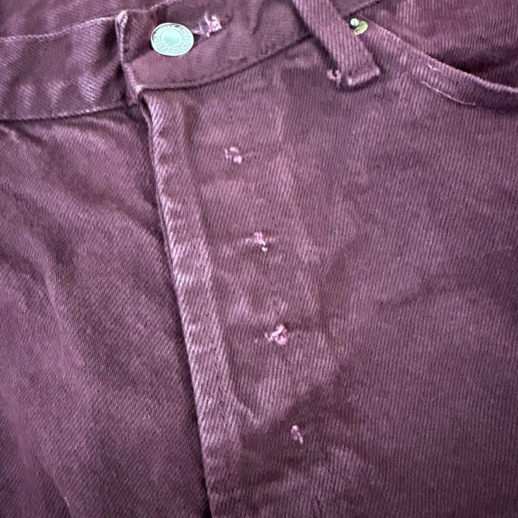 Levi's VINTAGE Levi's 501 Jeans Mens 33 Straight Leg Button Fly Dark Red Denim USA Size US 33 - 4 Thumbnail