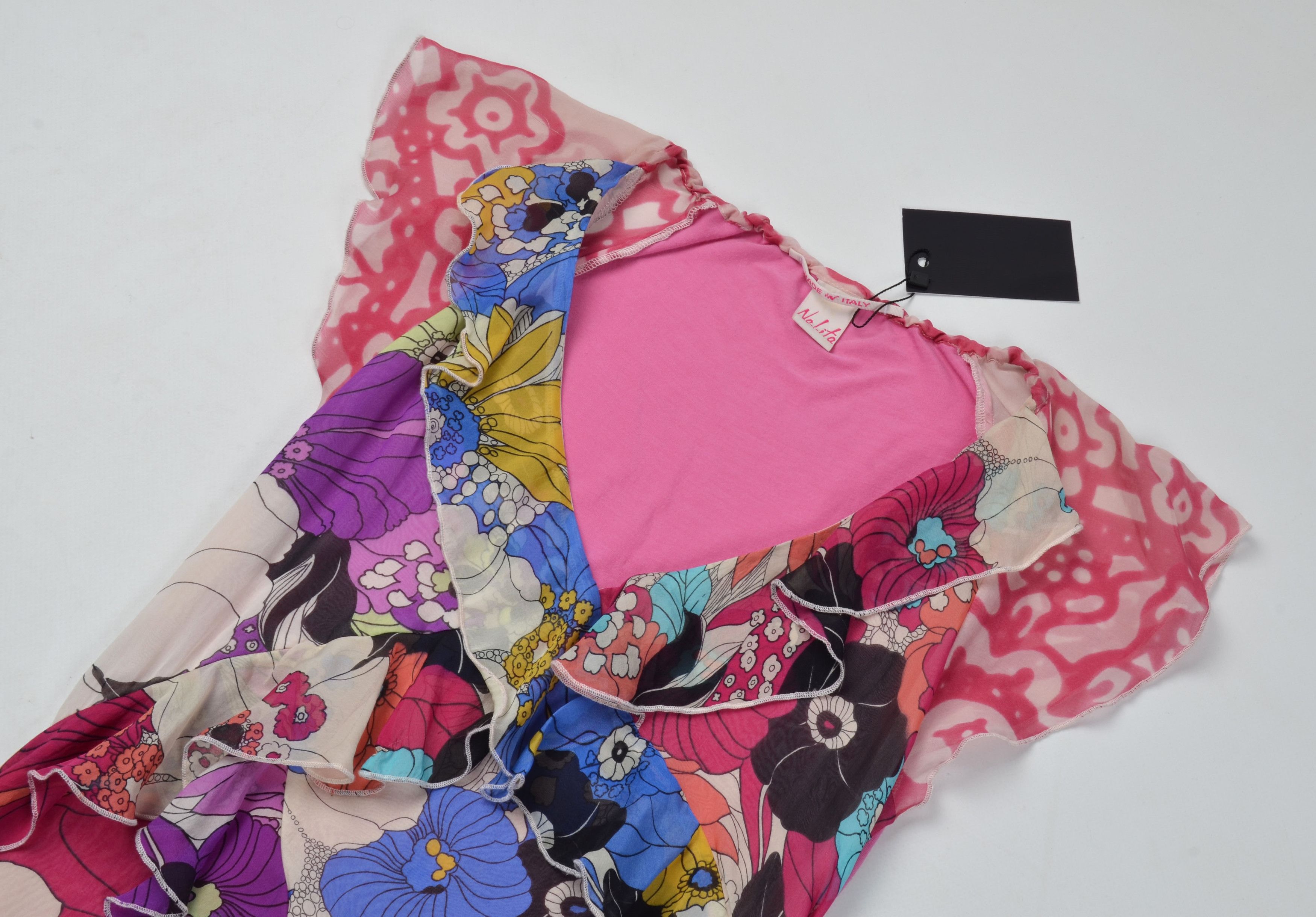 Designer × Vintage NoLita North Little Italy Y2K Fairy Coquette Floral Dress Size S / US 4 / IT 40 - 5 Thumbnail