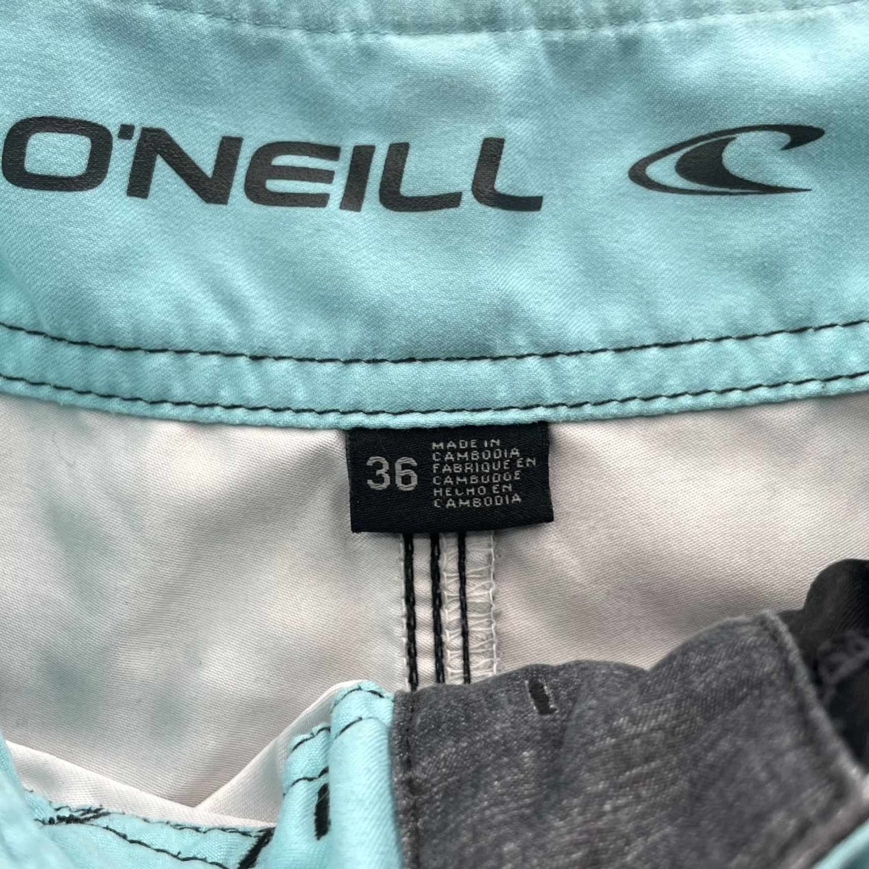 O'Neill VINTAGE O'Neill Board Short Men 36 Blue Gray Swim Trunk 90s Surf Summer Y2k Outdoor mans Size US 36 / EU 52 - 6 Thumbnail