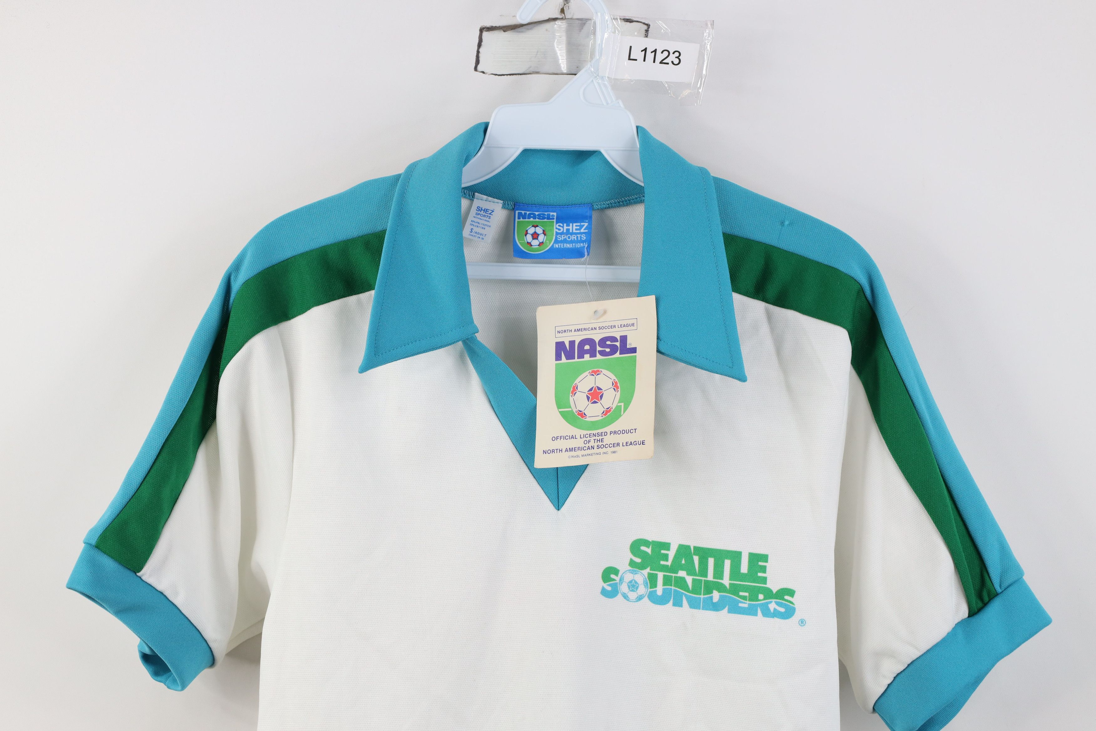 Vintage Deadstock Vintage 70s 80s Sounders Soccer Futbol Jersey USA Size US S / EU 44-46 / 1 - 2 Thumbnail