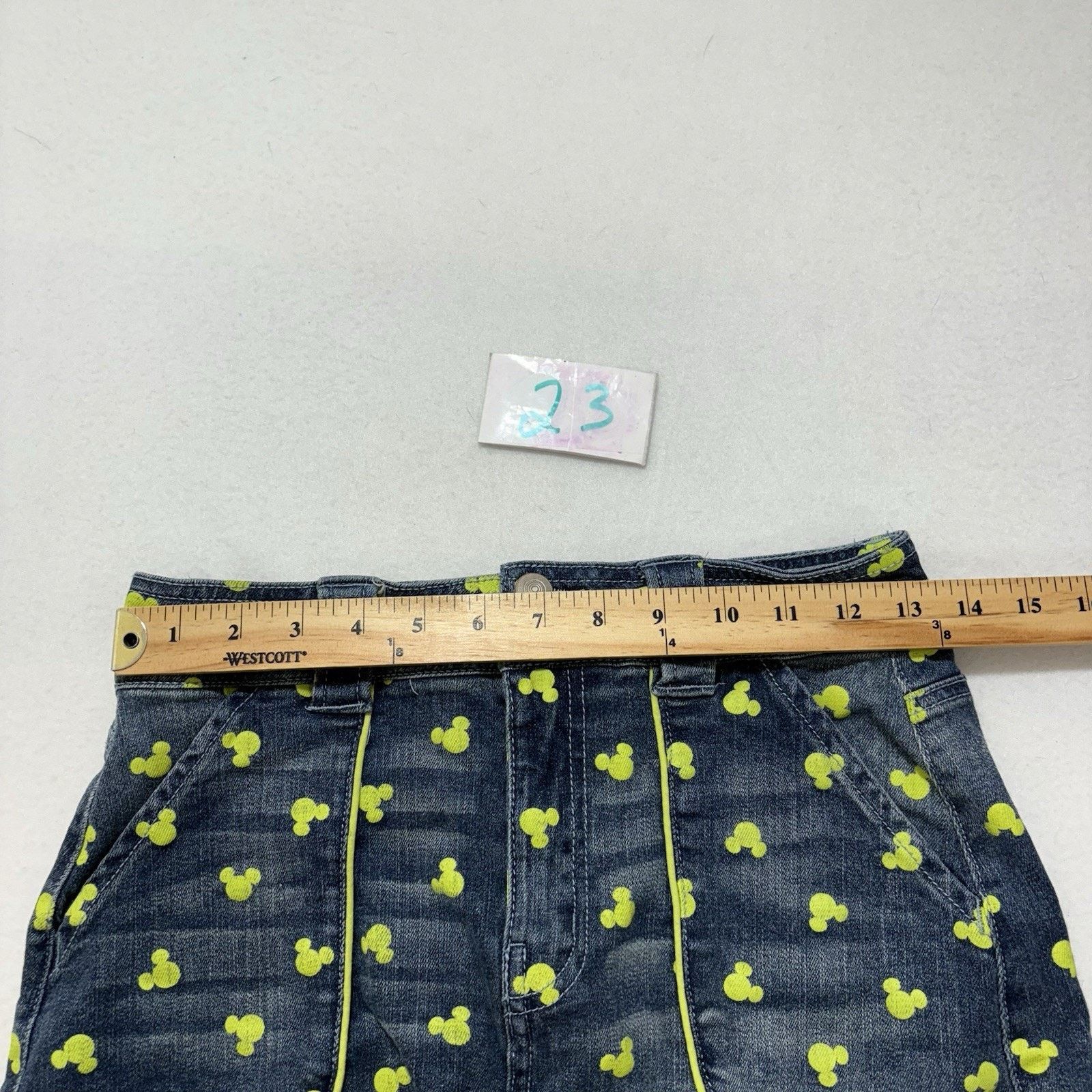 Disney Disney Parks Small Denim Mini Skirt Mickey Mouse Pattern Size 28" / US 6 / IT 42 - 9 Thumbnail