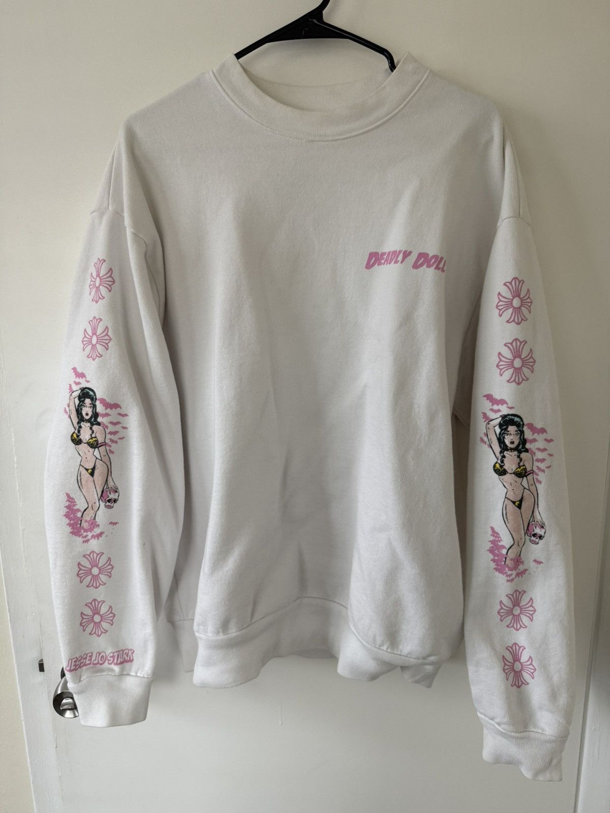 希少✨Deadly Doll CRY ON ME ロングTシャツ 希少】Deadly DollCRY ON ME ロンT カットソー 黒 XL