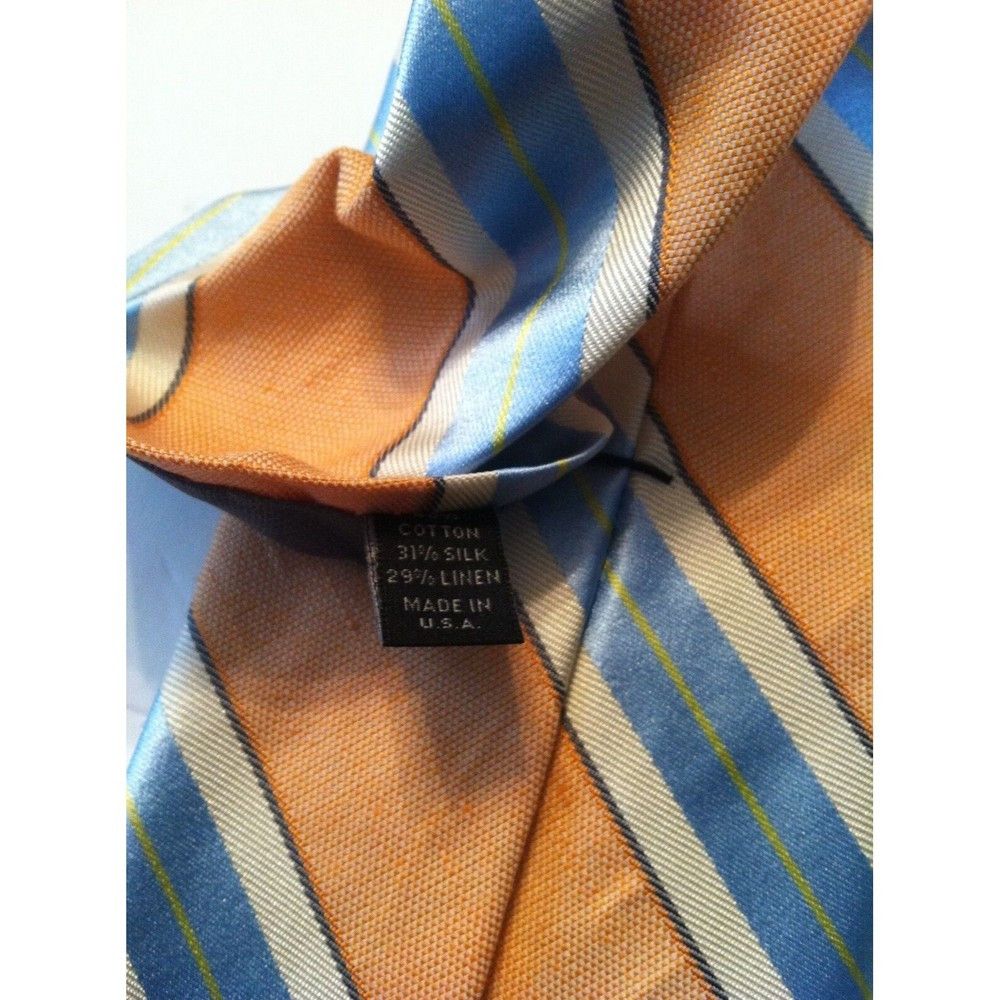 Nordstrom NORDSTROM MENS NEW 40%COTTON 31%SILK 29%LINEN TIE 3 1/4" Size ONE SIZE - 8 Thumbnail