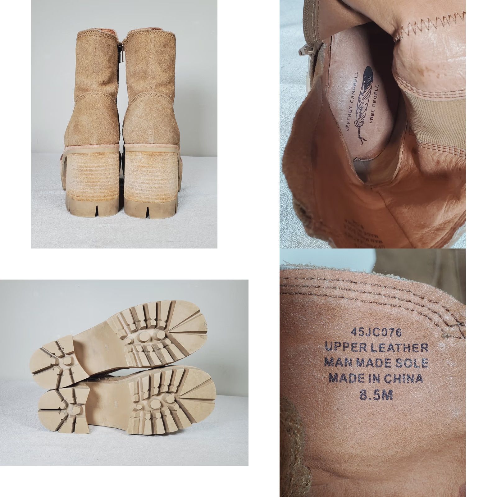 Free People Free People Jeffrey Campbell Preston Platform Ankle Boot Sand Suede US 8.5 Womens Size US 9 / IT 39 - 8 Thumbnail