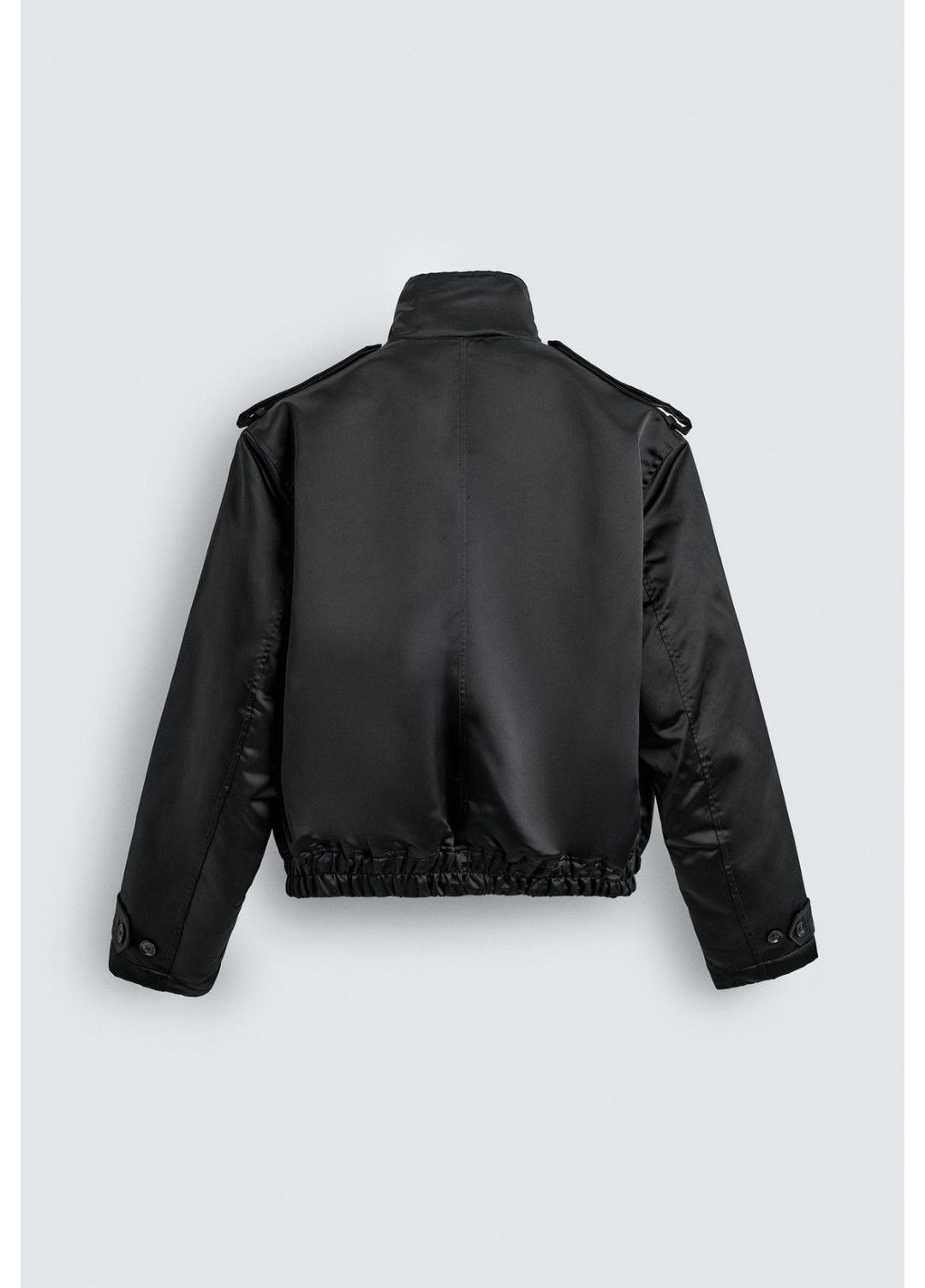 Zara Zara croped fit bomber jacket black Size US M / EU 48-50 / 2 - 2 Thumbnail