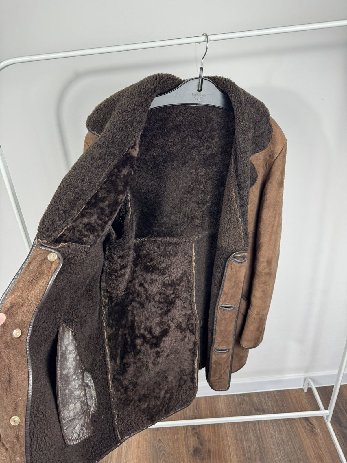 Other Vintage Women’s Genuine Sheepskin Shearling Leather Coat Size XL / US 12-14 / IT 48-50 - 7 Thumbnail
